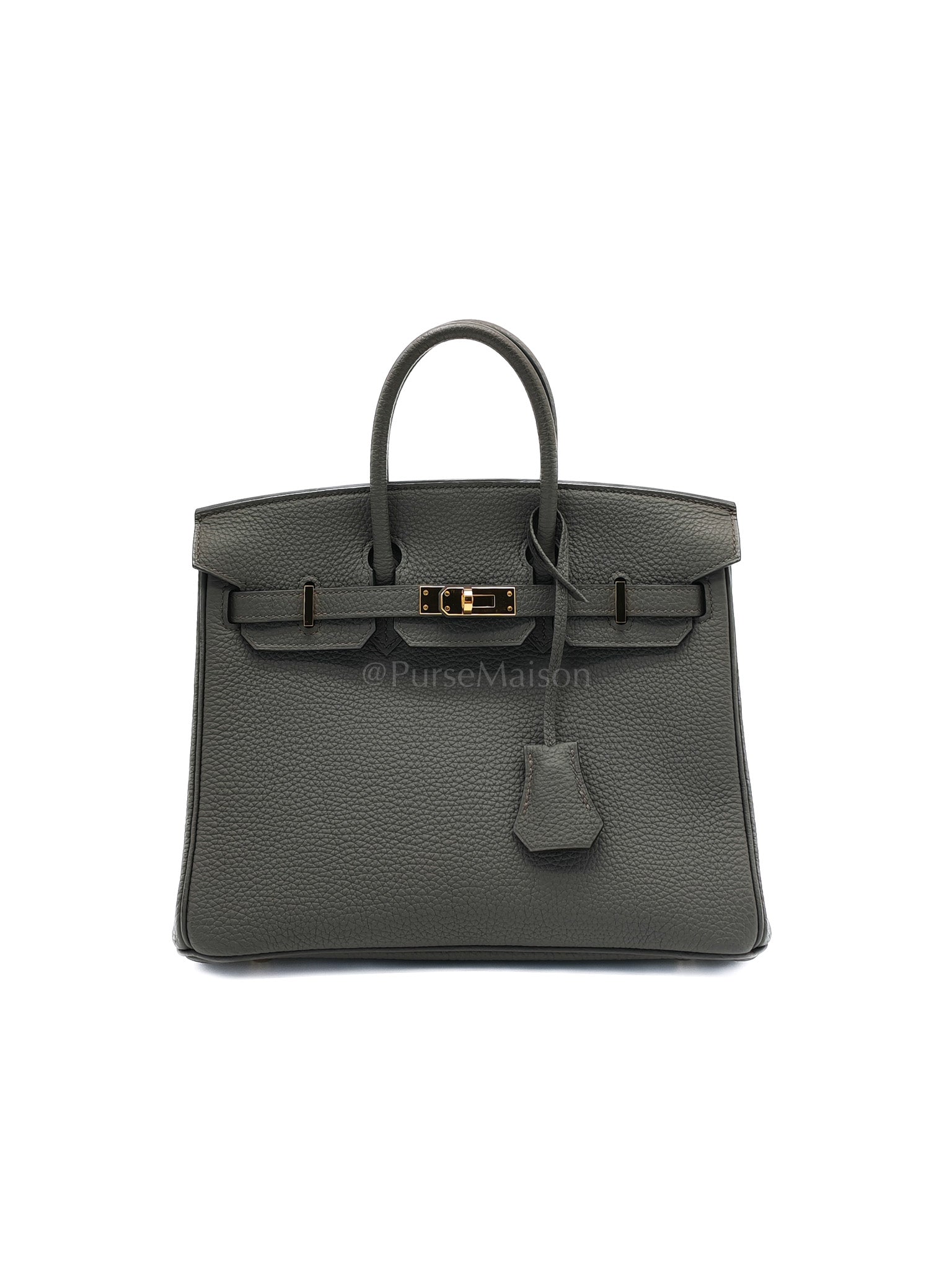 Birkin 25 Retourne Gris Etain in Togo Leather and Gold Hardware Stamp Y (2020) | Purse Maison Luxury Bags Shop