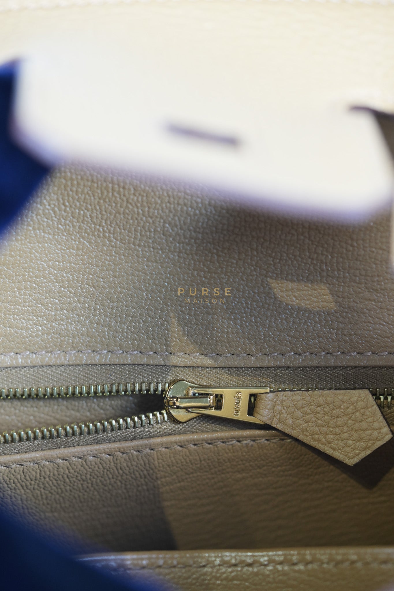 Birkin 25 Retourne in Biscuit Togo Leather and Gold Hardware Stamp U (2022) | Purse Maison Luxury Bags Shop