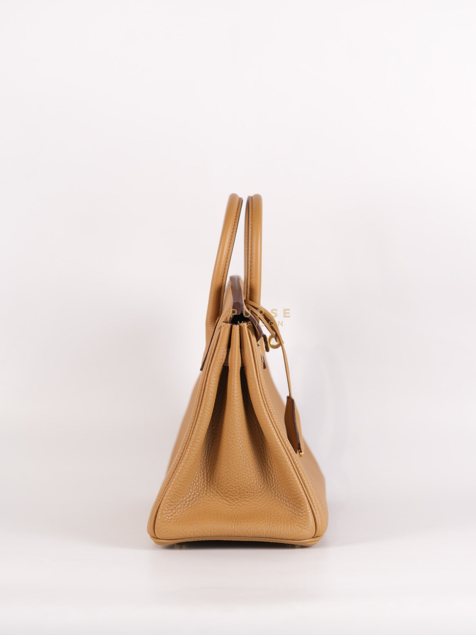 Birkin 25 Retourne in Biscuit Togo Leather and Gold Hardware Stamp U (2022) | Purse Maison Luxury Bags Shop