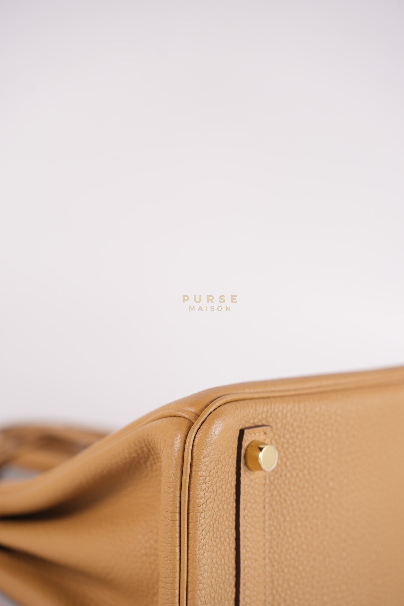 Birkin 25 Retourne in Biscuit Togo Leather and Gold Hardware Stamp U (2022) | Purse Maison Luxury Bags Shop