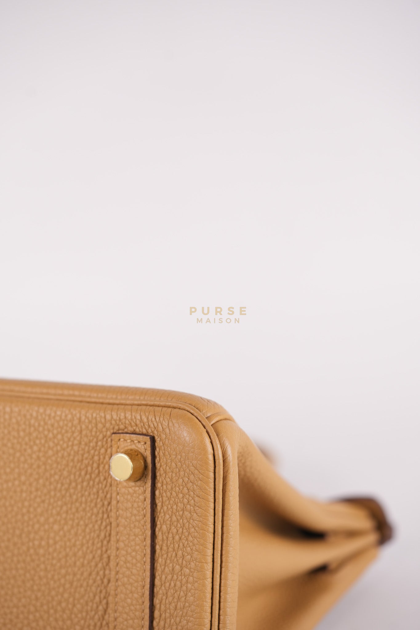 Birkin 25 Retourne in Biscuit Togo Leather and Gold Hardware Stamp U (2022) | Purse Maison Luxury Bags Shop