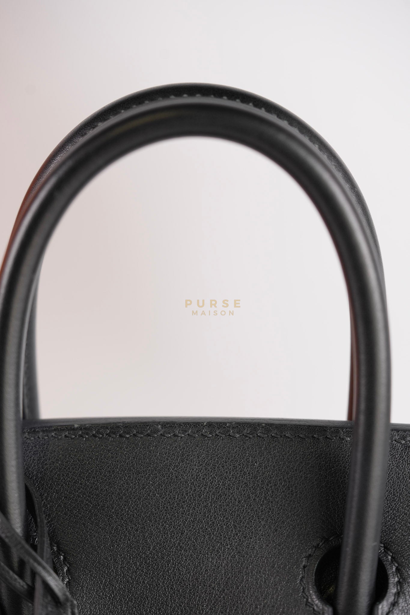 Birkin 25 Retourne in Black Swift Leather and Gold Hardware Stamp A (2017) | Purse Maison Luxury Bags Shop