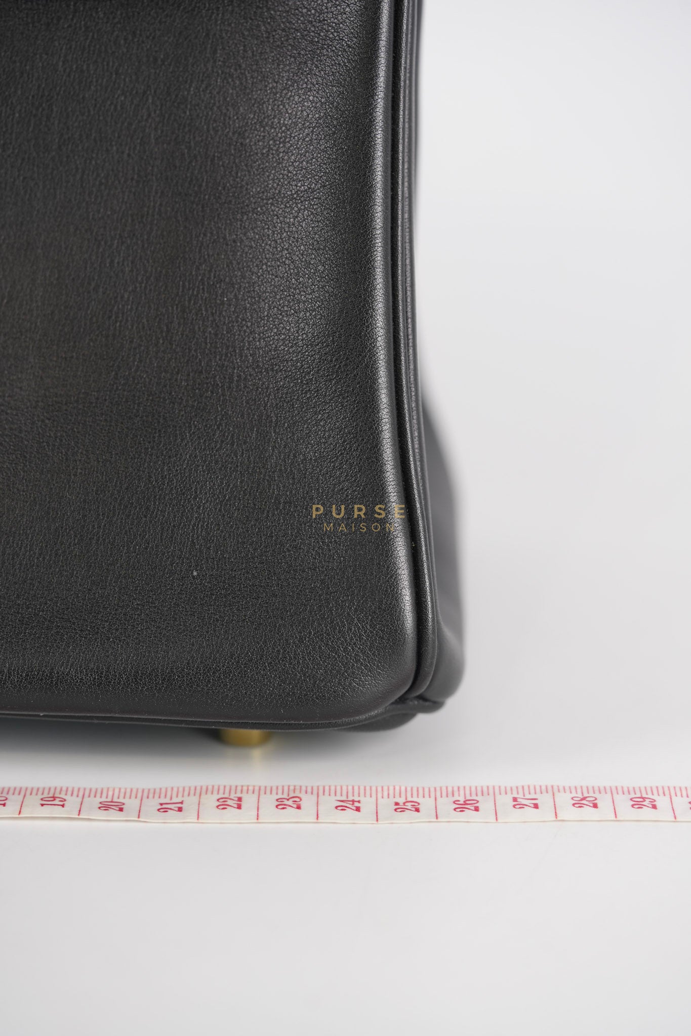 Birkin 25 Retourne in Black Swift Leather and Gold Hardware Stamp A (2017) | Purse Maison Luxury Bags Shop