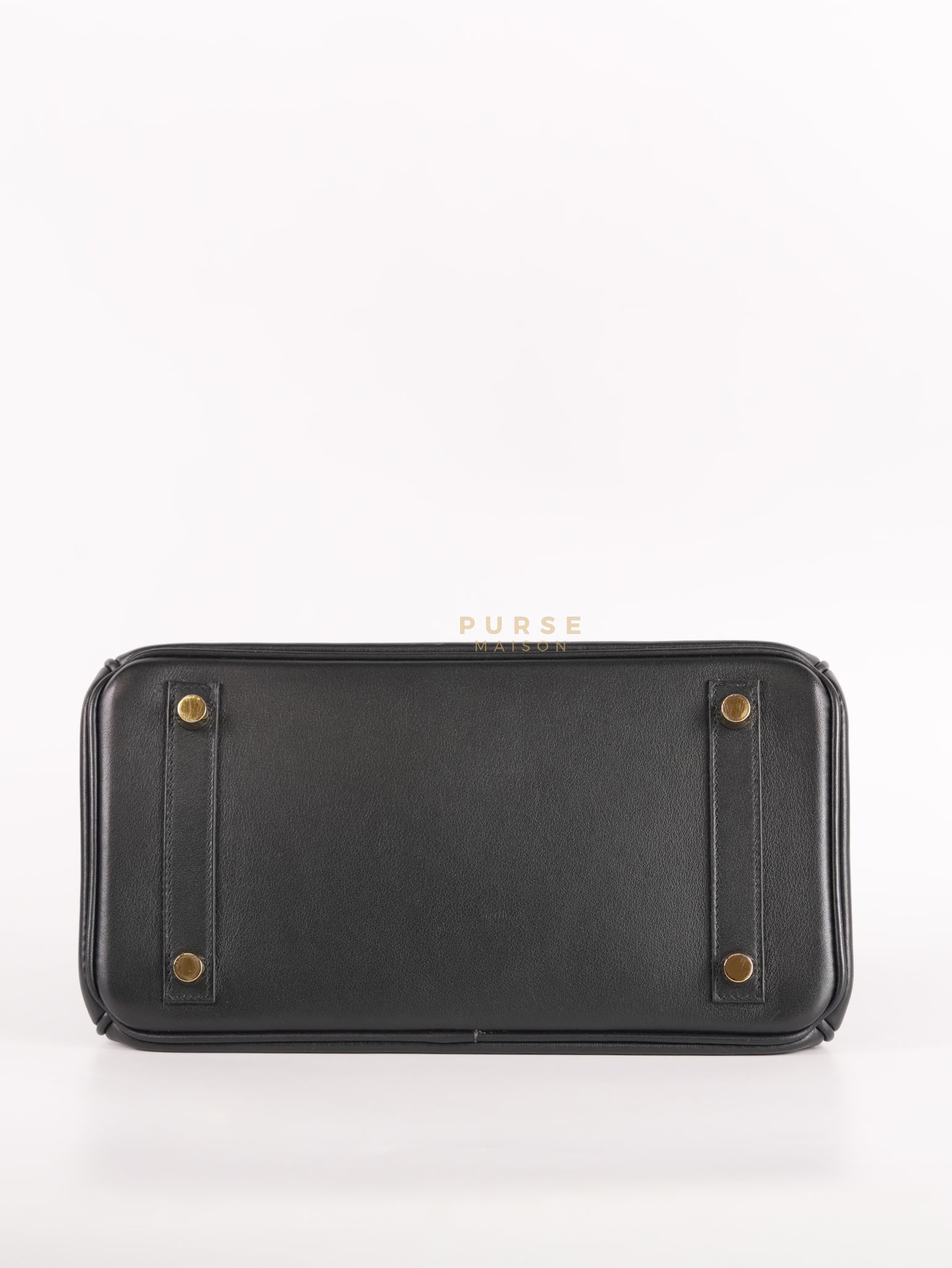 Birkin 25 Retourne in Black Swift Leather and Gold Hardware Stamp A (2017) | Purse Maison Luxury Bags Shop