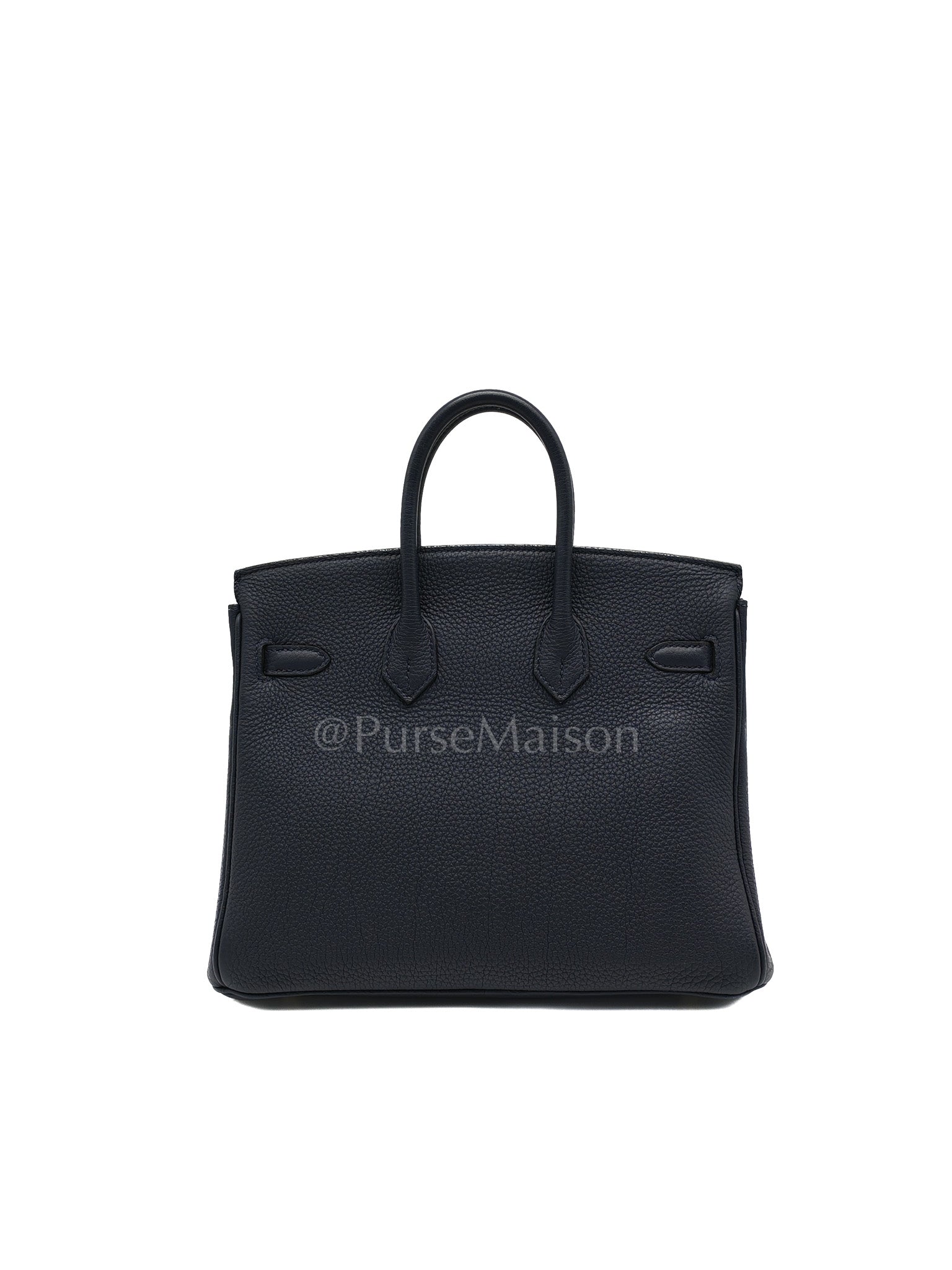Birkin 25 Retourne in Bleu Nuit Togo Leather & Gold hardware Stamp D (2019) | Purse Maison Luxury Bags Shop