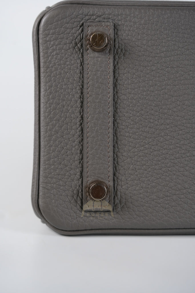 Birkin 25 Retourne in Etain Togo Leather and Gold Hardware Stamp D (2019) | Purse Maison Luxury Bags Shop