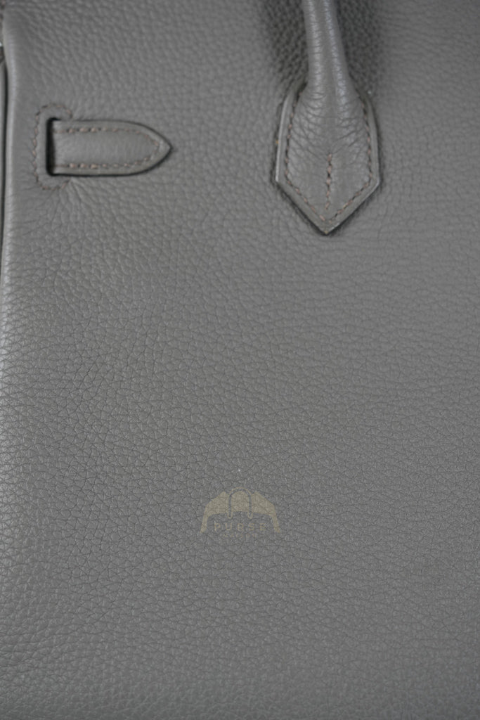 Birkin 25 Retourne in Etain Togo Leather and Gold Hardware Stamp D (2019) | Purse Maison Luxury Bags Shop