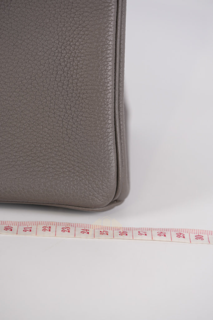 Birkin 25 Retourne in Etain Togo Leather and Gold Hardware Stamp D (2019) | Purse Maison Luxury Bags Shop