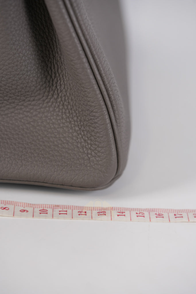 Birkin 25 Retourne in Etain Togo Leather and Gold Hardware Stamp D (2019) | Purse Maison Luxury Bags Shop