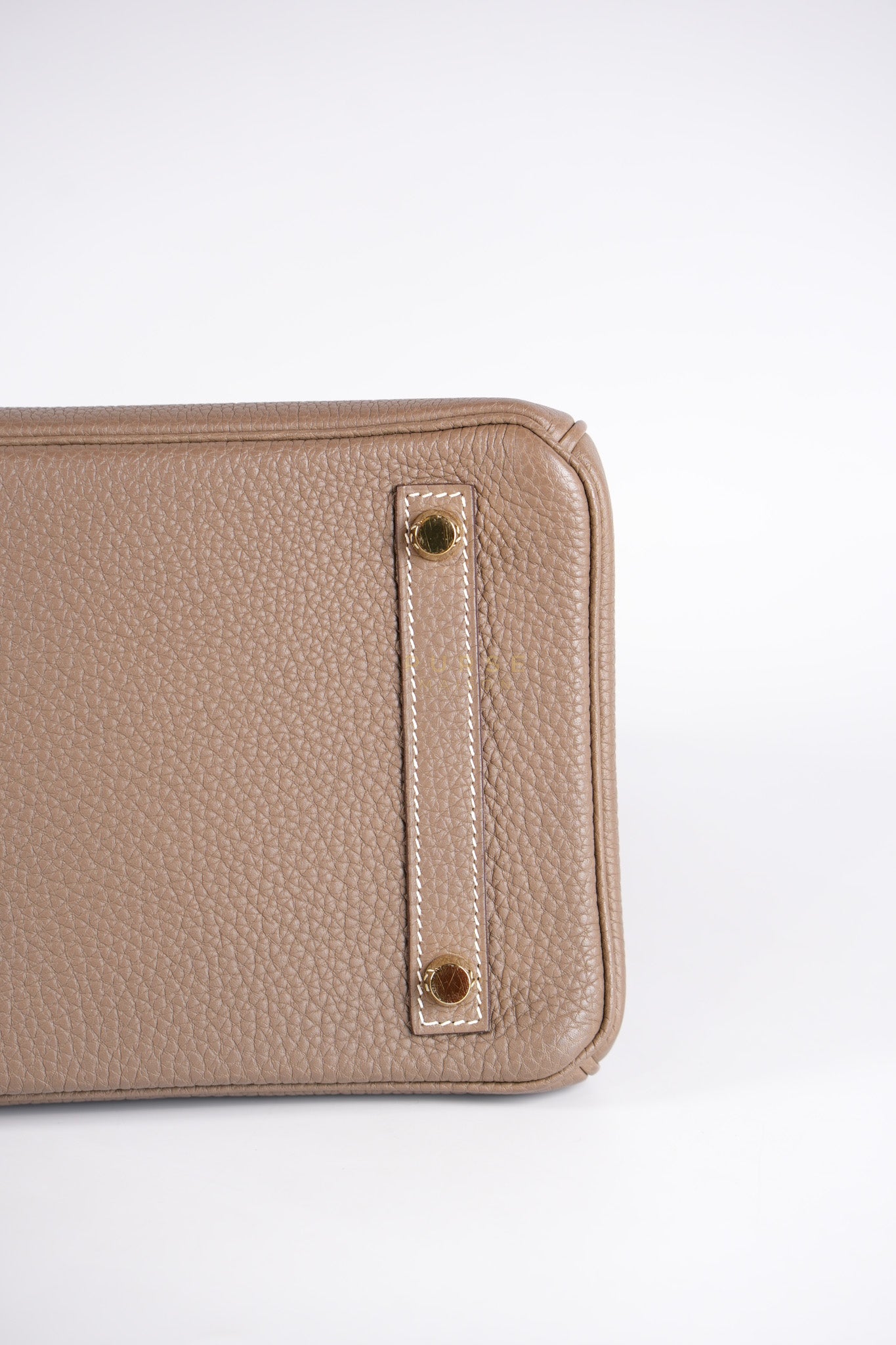 Birkin 25 Retourne in Etoupe Togo Leather and Gold Hardware Stamp W (2024) | Purse Maison Luxury Bags Shop