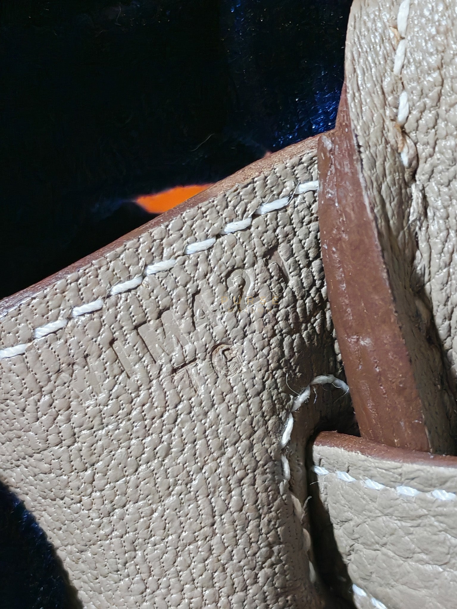 Birkin 25 Retourne in Etoupe Togo Leather and Gold Hardware Stamp W (2024) | Purse Maison Luxury Bags Shop