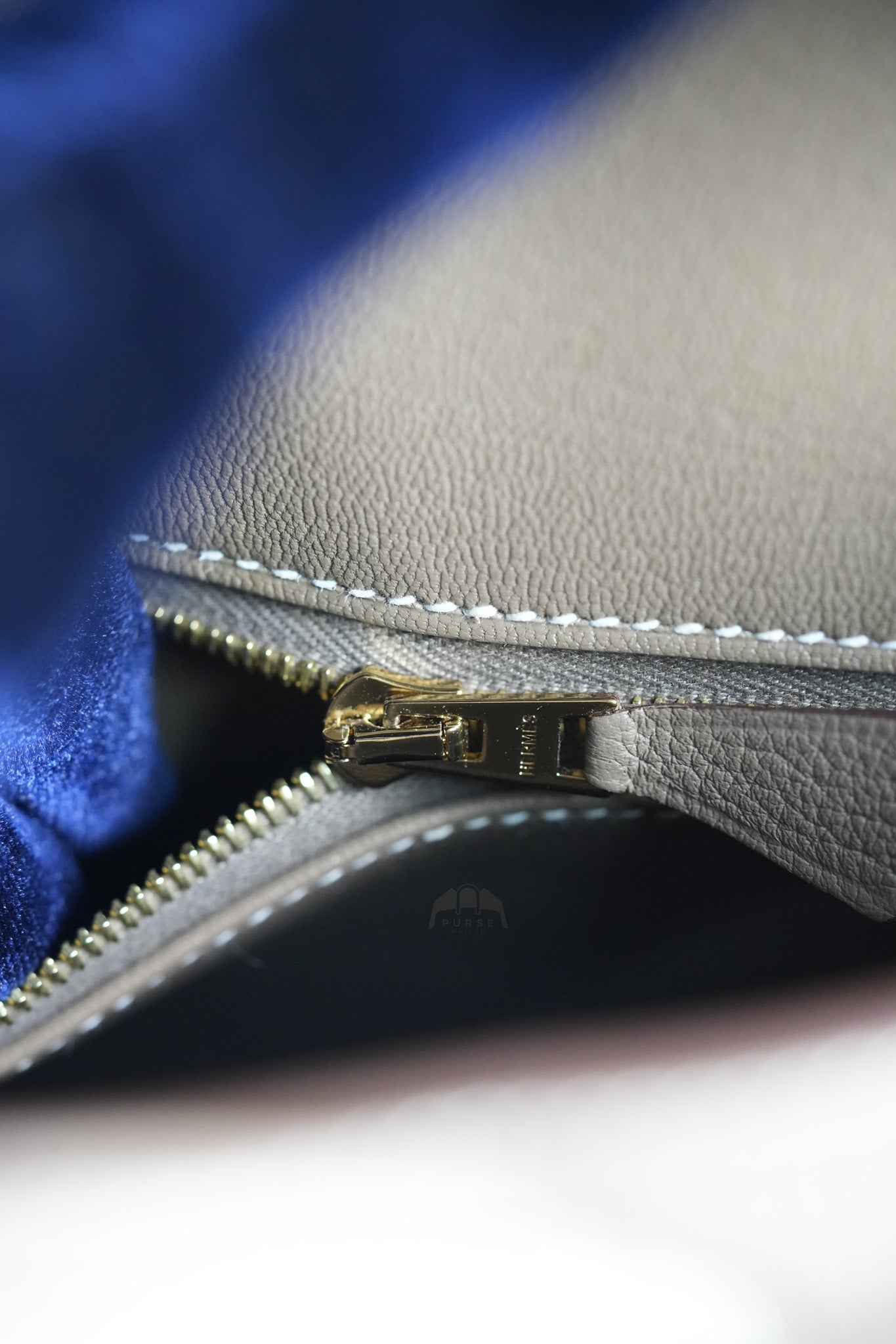 Birkin 25 Retourne in Etoupe Togo Leather and Gold Hardware Stamp W (2024) | Purse Maison Luxury Bags Shop