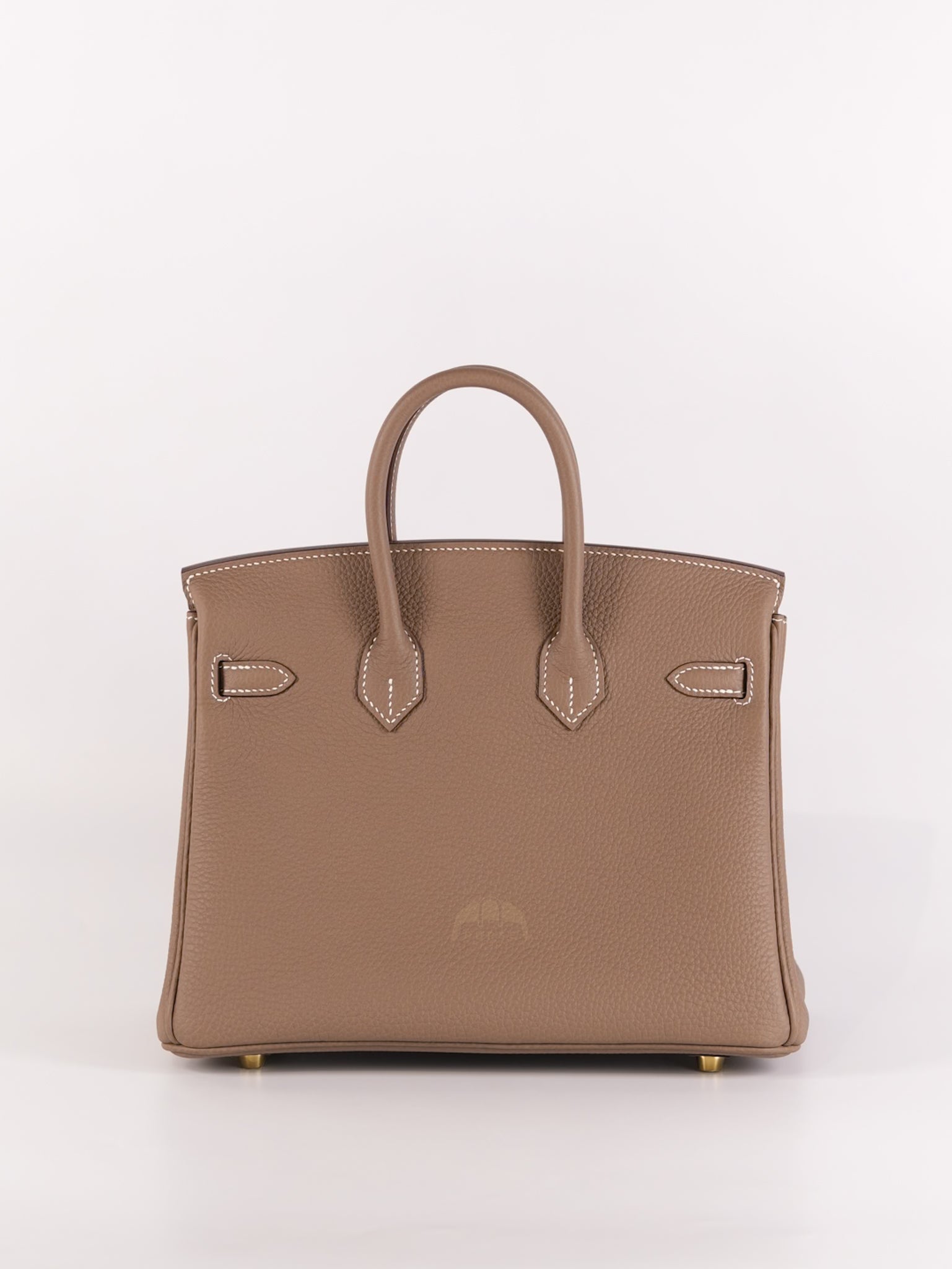 Birkin 25 Retourne in Etoupe Togo Leather and Gold Hardware Stamp W (2024) | Purse Maison Luxury Bags Shop