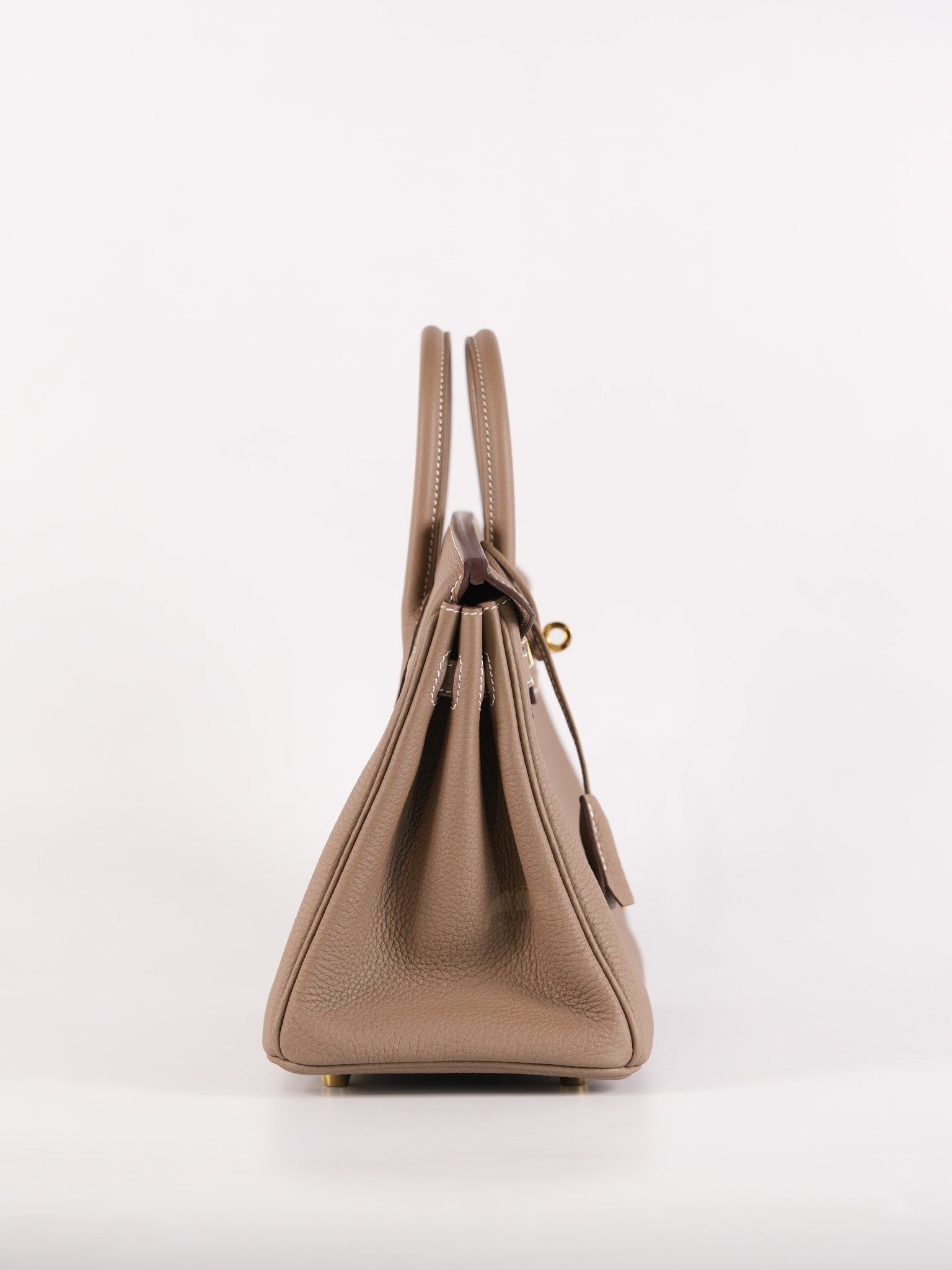 Birkin 25 Retourne in Etoupe Togo Leather and Gold Hardware Stamp W (2024) | Purse Maison Luxury Bags Shop