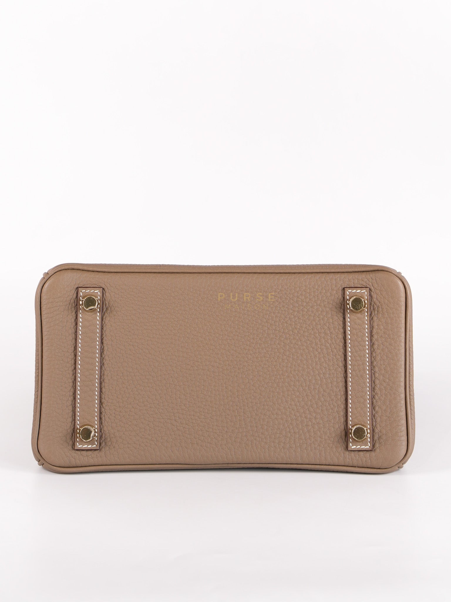 Birkin 25 Retourne in Etoupe Togo Leather and Gold Hardware Stamp W (2024) | Purse Maison Luxury Bags Shop