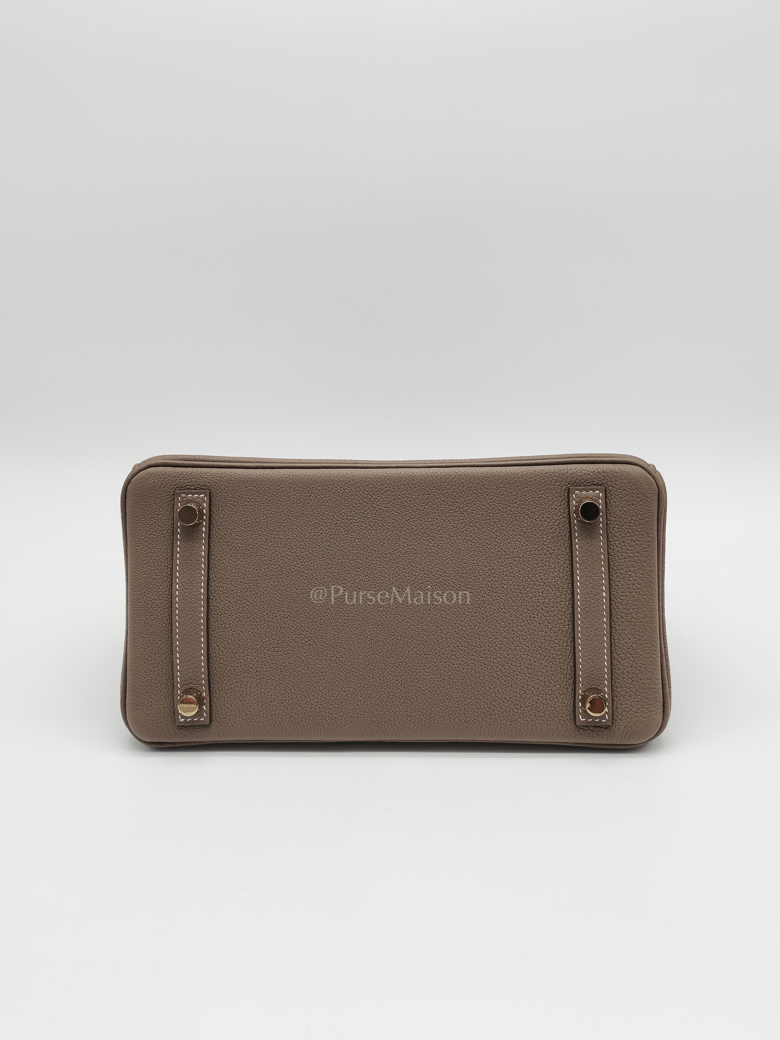 Birkin 25 Retourne in Etoupe Togo Leather and Gold Hardware Stamp W (2024) | Purse Maison Luxury Bags Shop