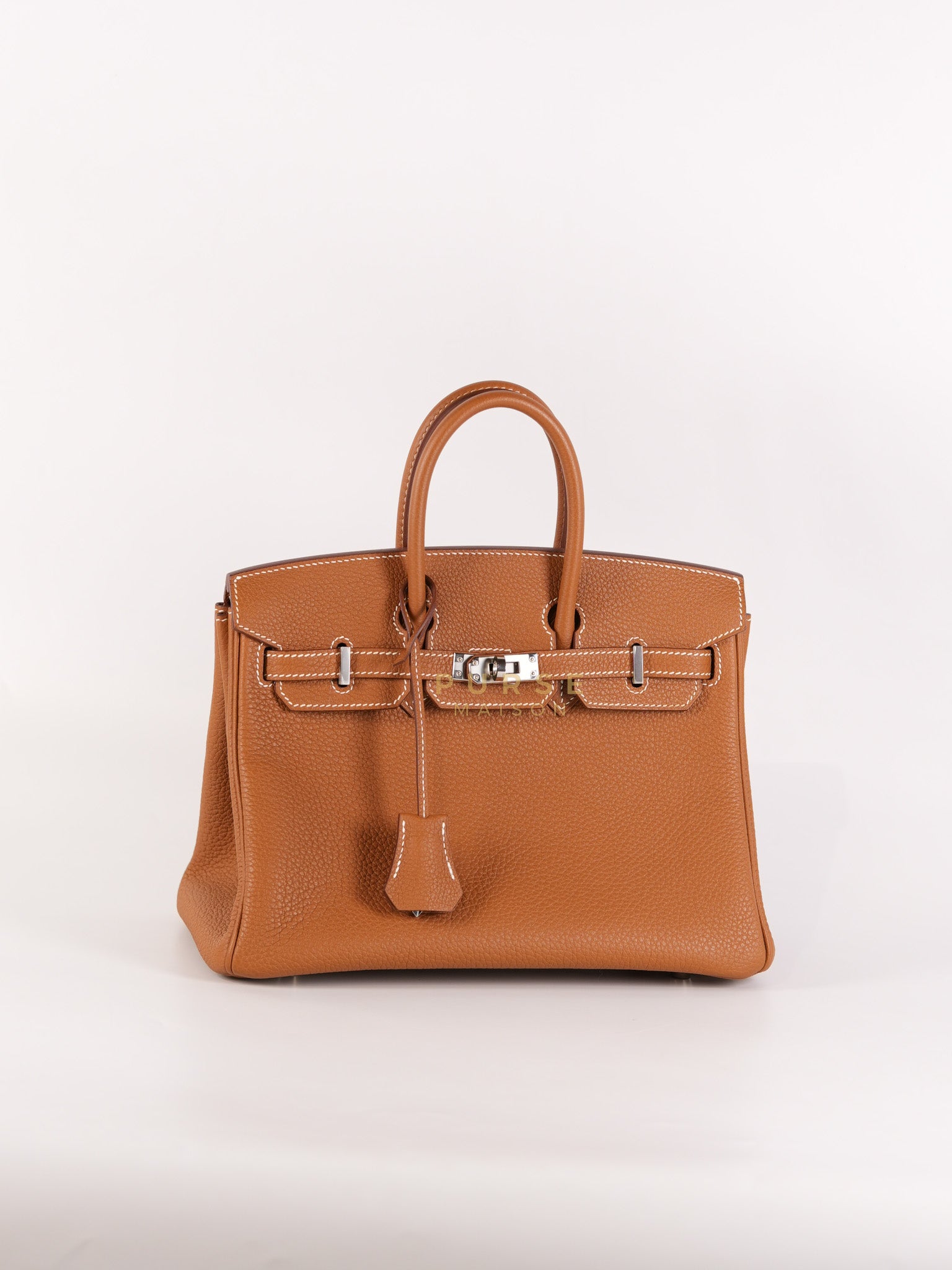 Birkin 25 Retourne in Gold Togo Leather and Palladium Hardware Stamp Y (2020) | Purse Maison Luxury Bags Shop