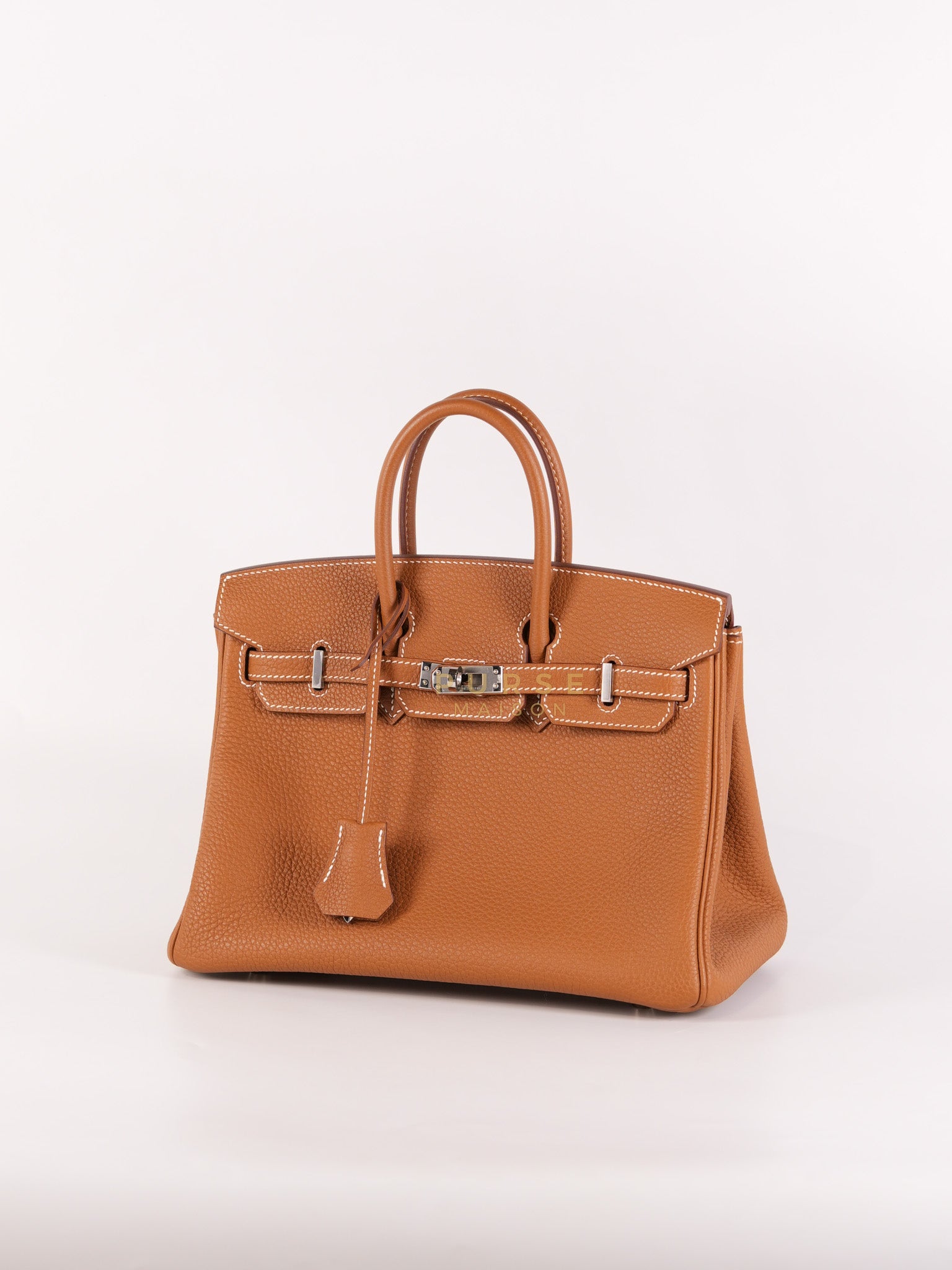 Birkin 25 Retourne in Gold Togo Leather and Palladium Hardware Stamp Y (2020) | Purse Maison Luxury Bags Shop