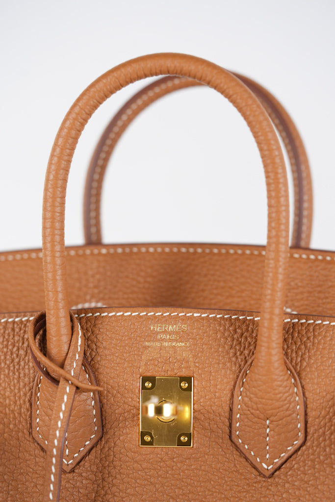 Birkin 25 Retourne in Gold Togo Leather & Gold Hardware Stamp K(2025) | Purse Maison Luxury Bags Shop
