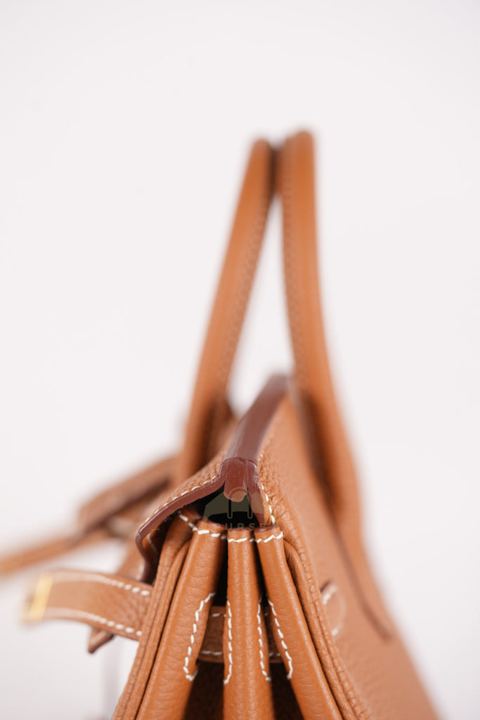 Birkin 25 Retourne in Gold Togo Leather & Gold Hardware Stamp K(2025) | Purse Maison Luxury Bags Shop