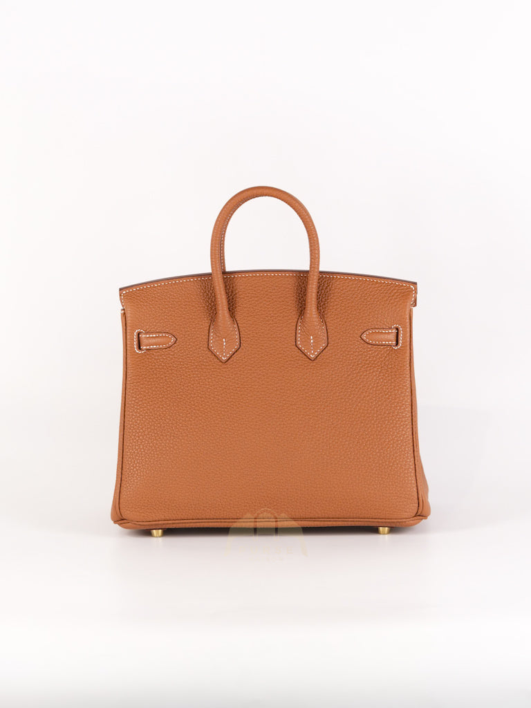 Birkin 25 Retourne in Gold Togo Leather & Gold Hardware Stamp K(2025) | Purse Maison Luxury Bags Shop