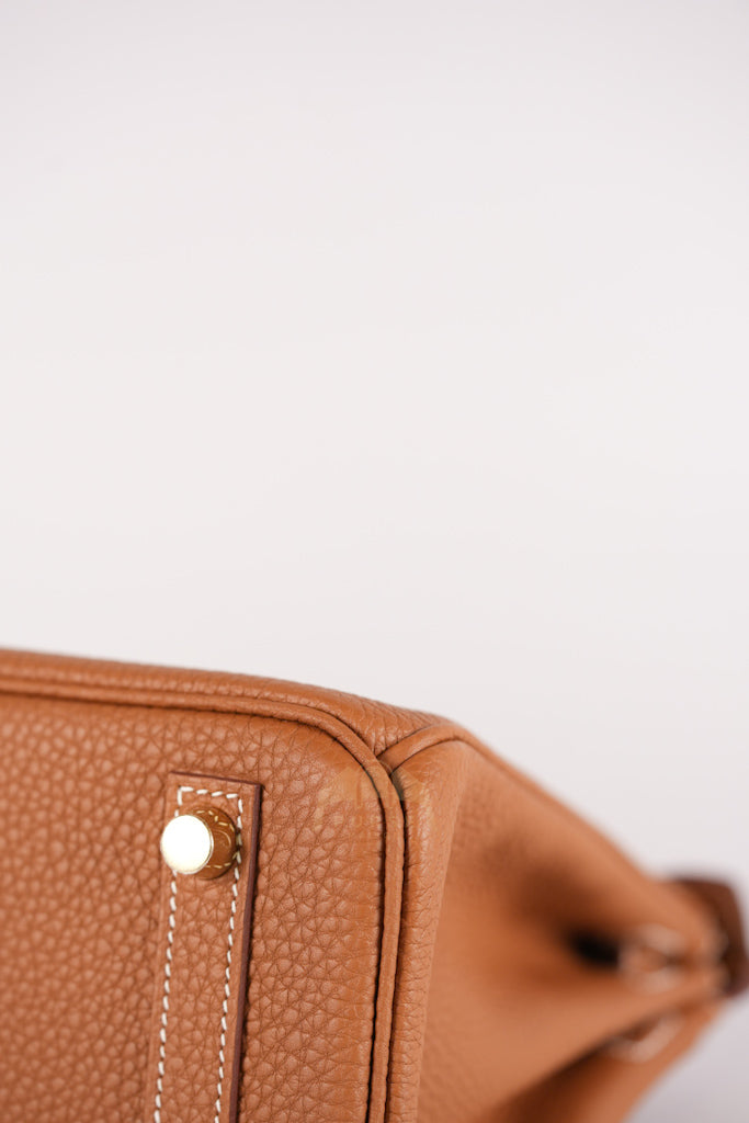 Birkin 25 Retourne in Gold Togo Leather & Gold Hardware Stamp K(2025) | Purse Maison Luxury Bags Shop