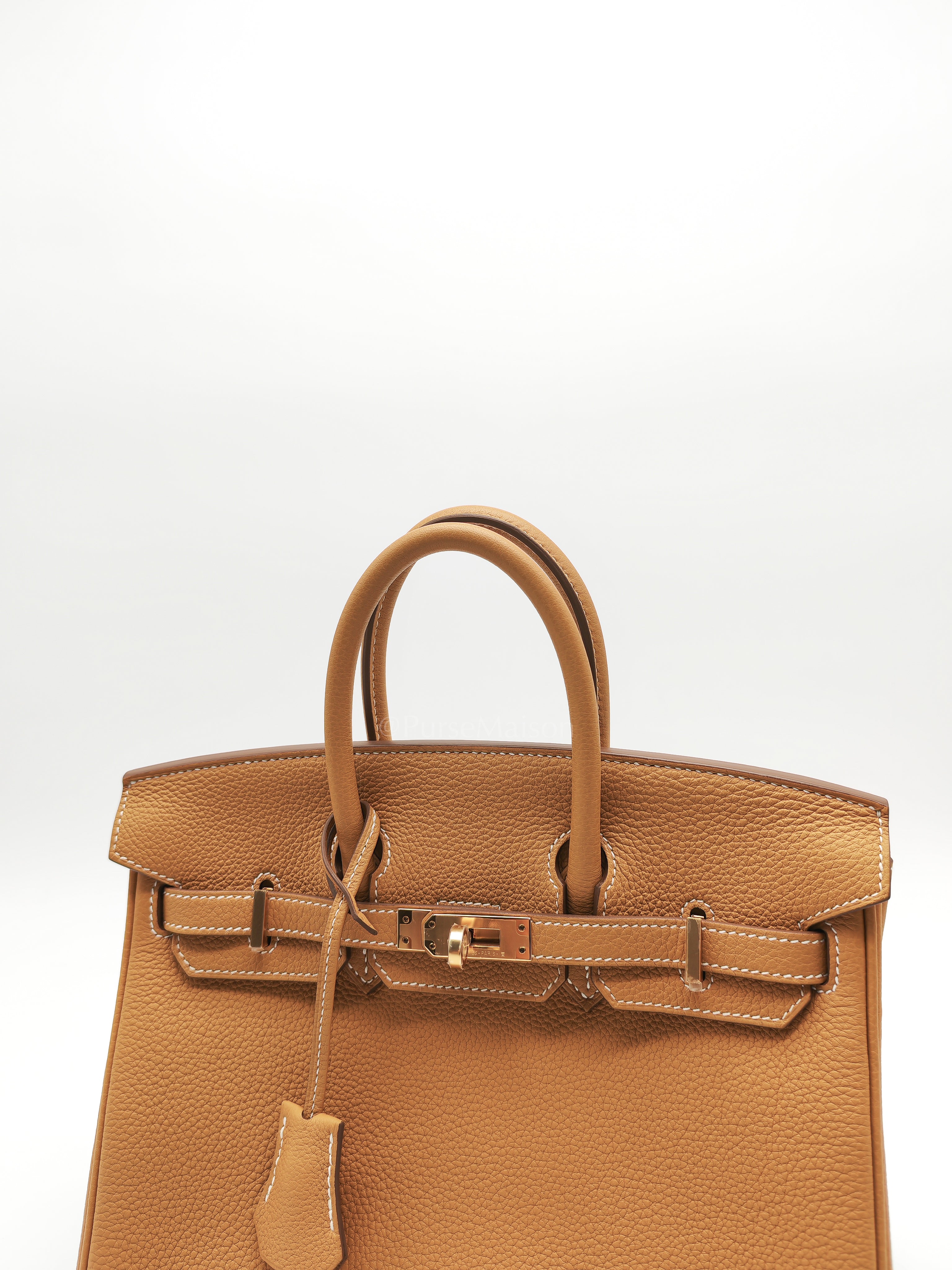 Birkin 25 Retourne in Sesame Togo Leather and Gold Hardware Stamp K (2025) | Purse Maison Luxury Bags Shop