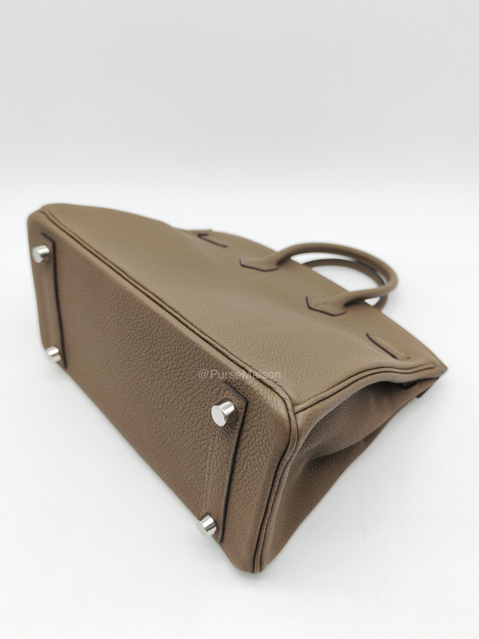Birkin 25 Retourne in Toundra Togo Leather Palladium Hardware Stamp B(2023) | Purse Maison Luxury Bags Shop