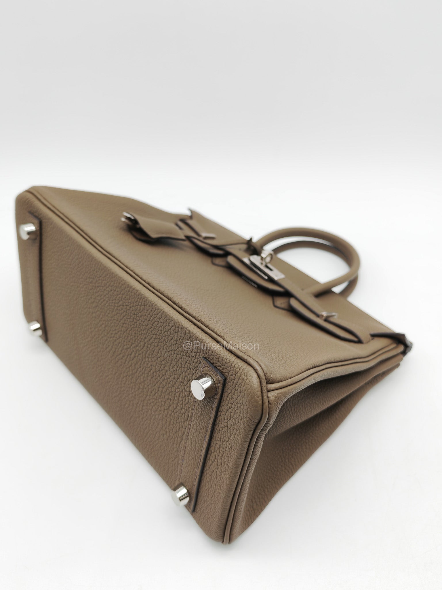 Birkin 25 Retourne in Toundra Togo Leather Palladium Hardware Stamp B(2023) | Purse Maison Luxury Bags Shop