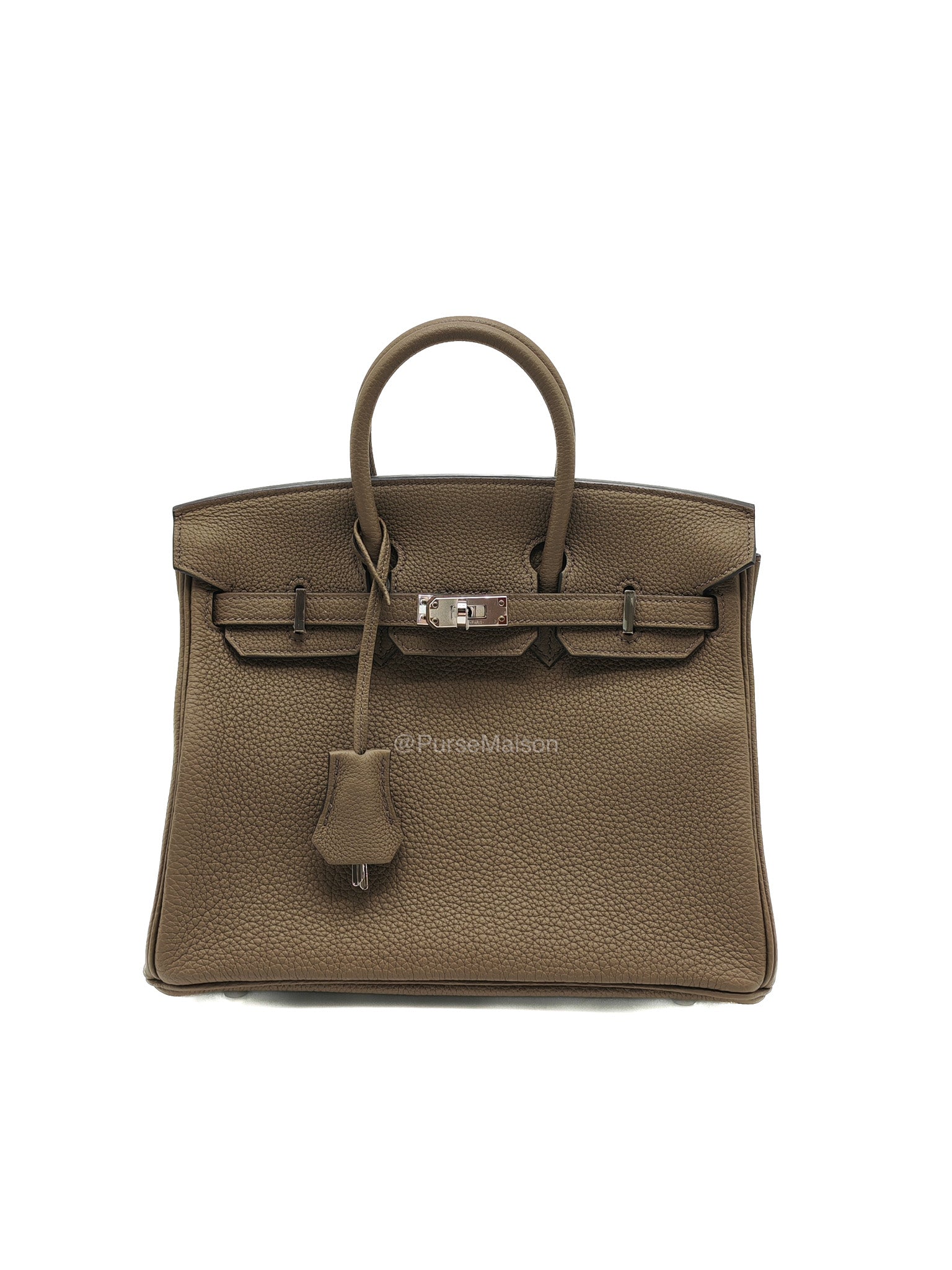 Birkin 25 Retourne in Toundra Togo Leather Palladium Hardware Stamp B(2023) | Purse Maison Luxury Bags Shop