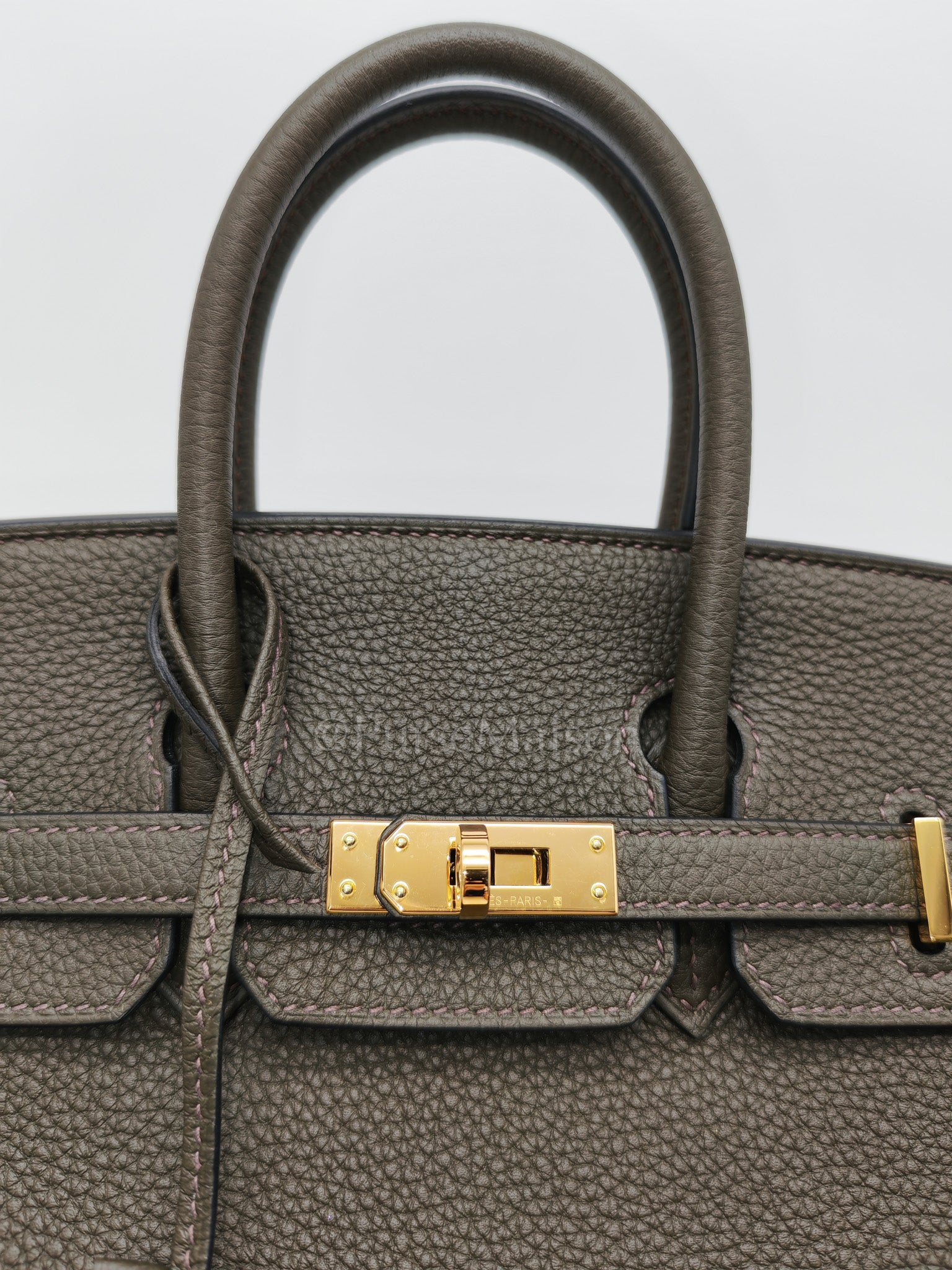 Birkin 25 Retourne in Vert de Gris Togo Leather & Gold Hardware Stamp Y (2020) | Purse Maison Luxury Bags Shop