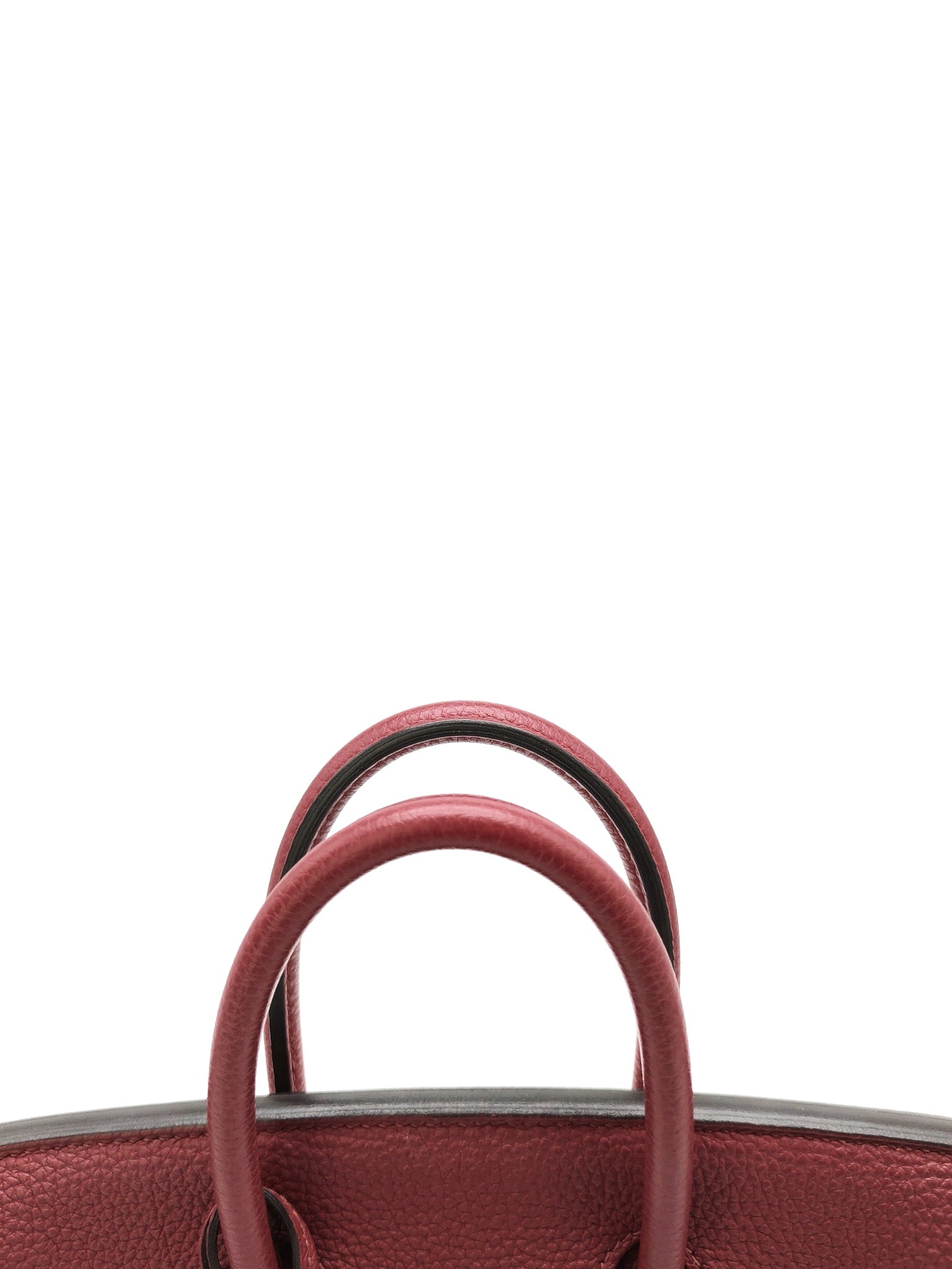 Birkin 25 Retourne Rouge Grenat in Togo Leather and Gold Hardware Stamp X (2016) | Purse Maison Luxury Bags Shop