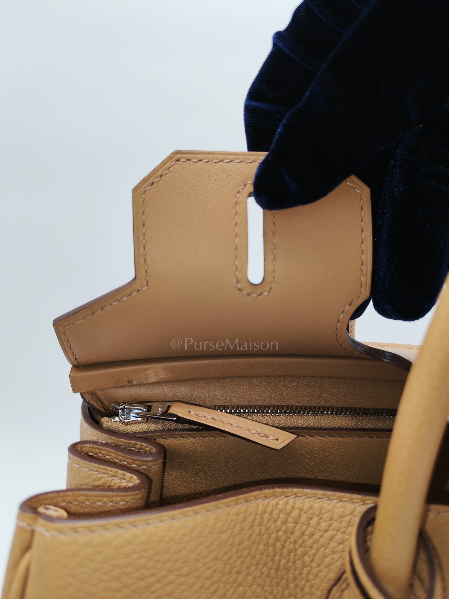 Birkin 30 3 En 1 in Togo Leather/Toile Goeland/Veau Swift in Biscuit/Jaune Citron Stamp U (2022) | Purse Maison Luxury Bags Shop