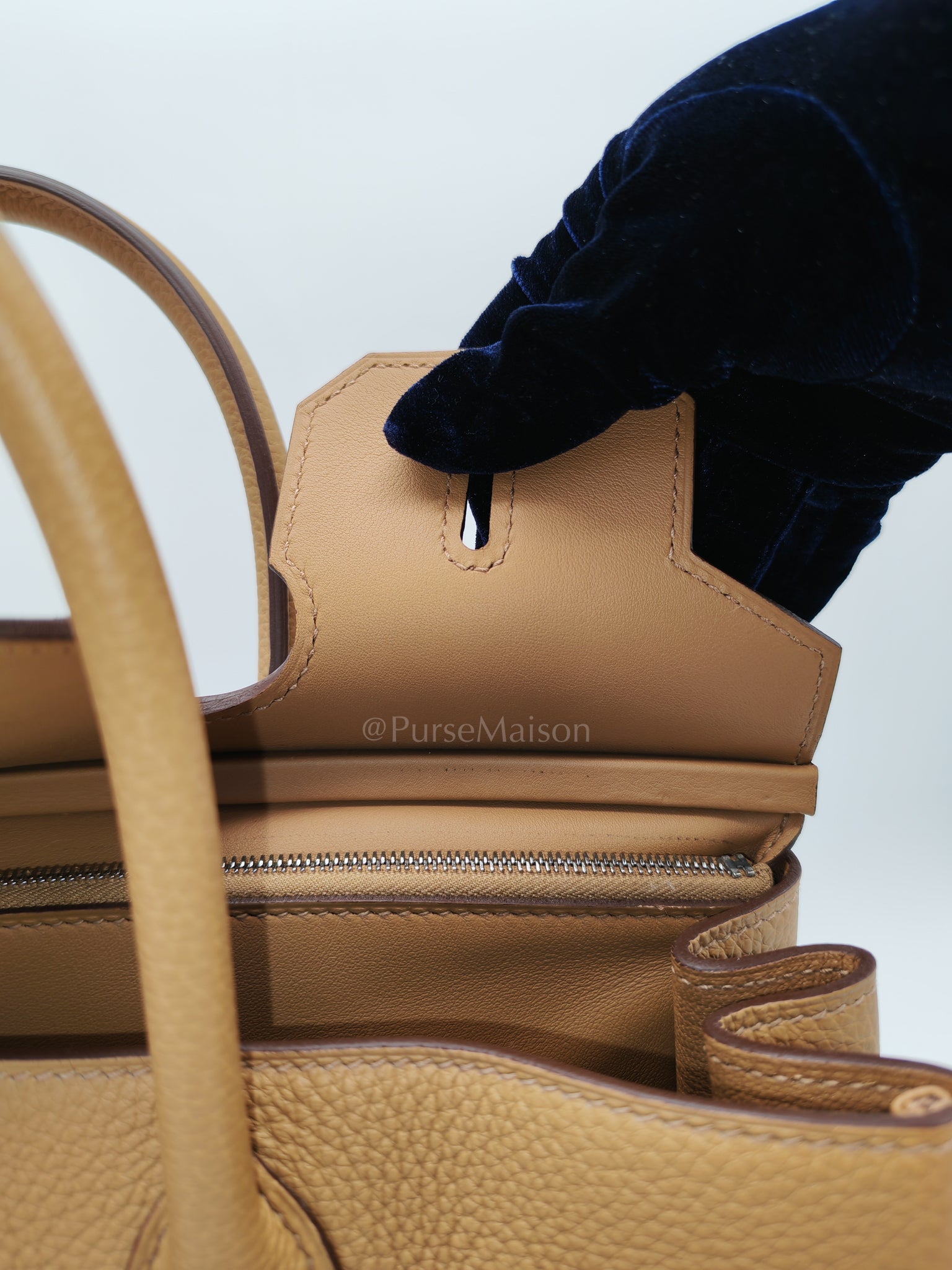 Birkin 30 3 En 1 in Togo Leather/Toile Goeland/Veau Swift in Biscuit/Jaune Citron Stamp U (2022) | Purse Maison Luxury Bags Shop
