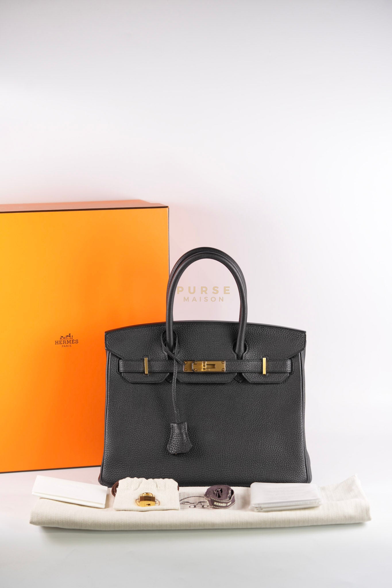 Birkin 30 Black Togo Leather in Gold Hardware Stamp A (2017) | Purse Maison Luxury Bags Shop