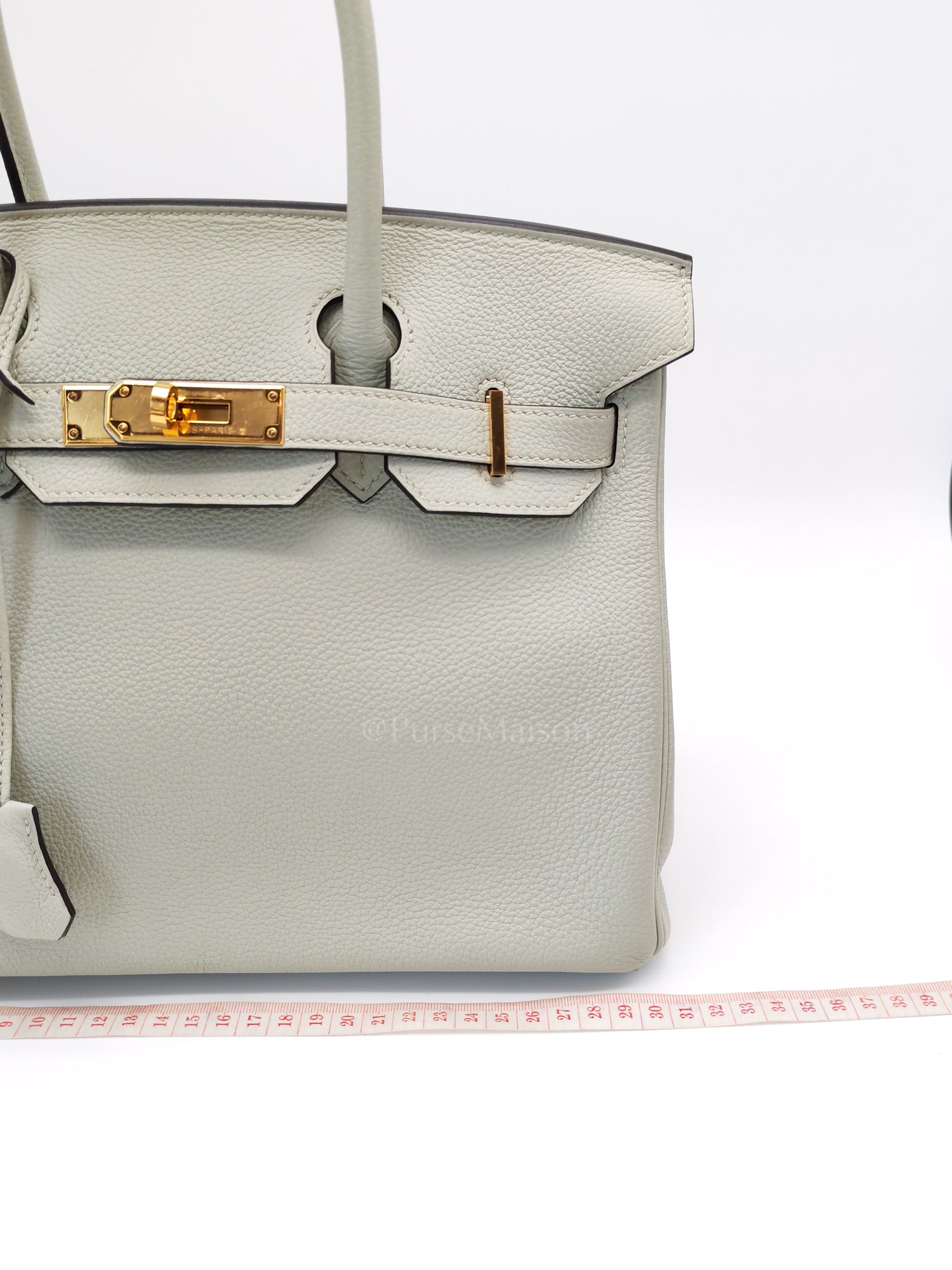 Birkin 30 Gris Neve Togo Leather in Gold Hardware Stamp B(2023) | Purse Maison Luxury Bags Shop