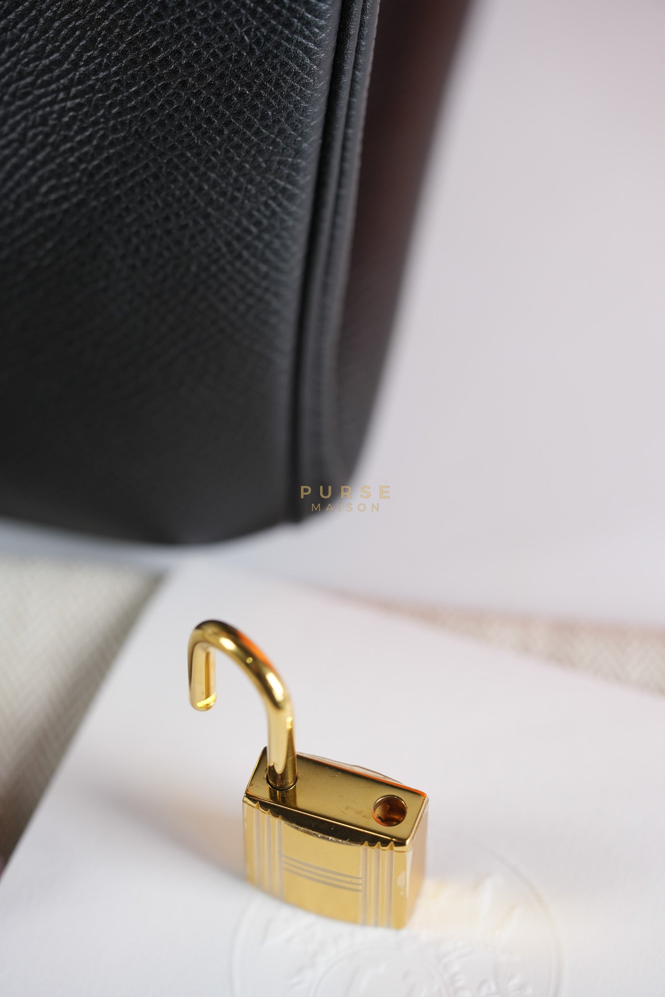 Birkin 30 in Black Epsom Leather and Gold Hardware Stamp A (2017) | Purse Maison Luxury Bags Shop