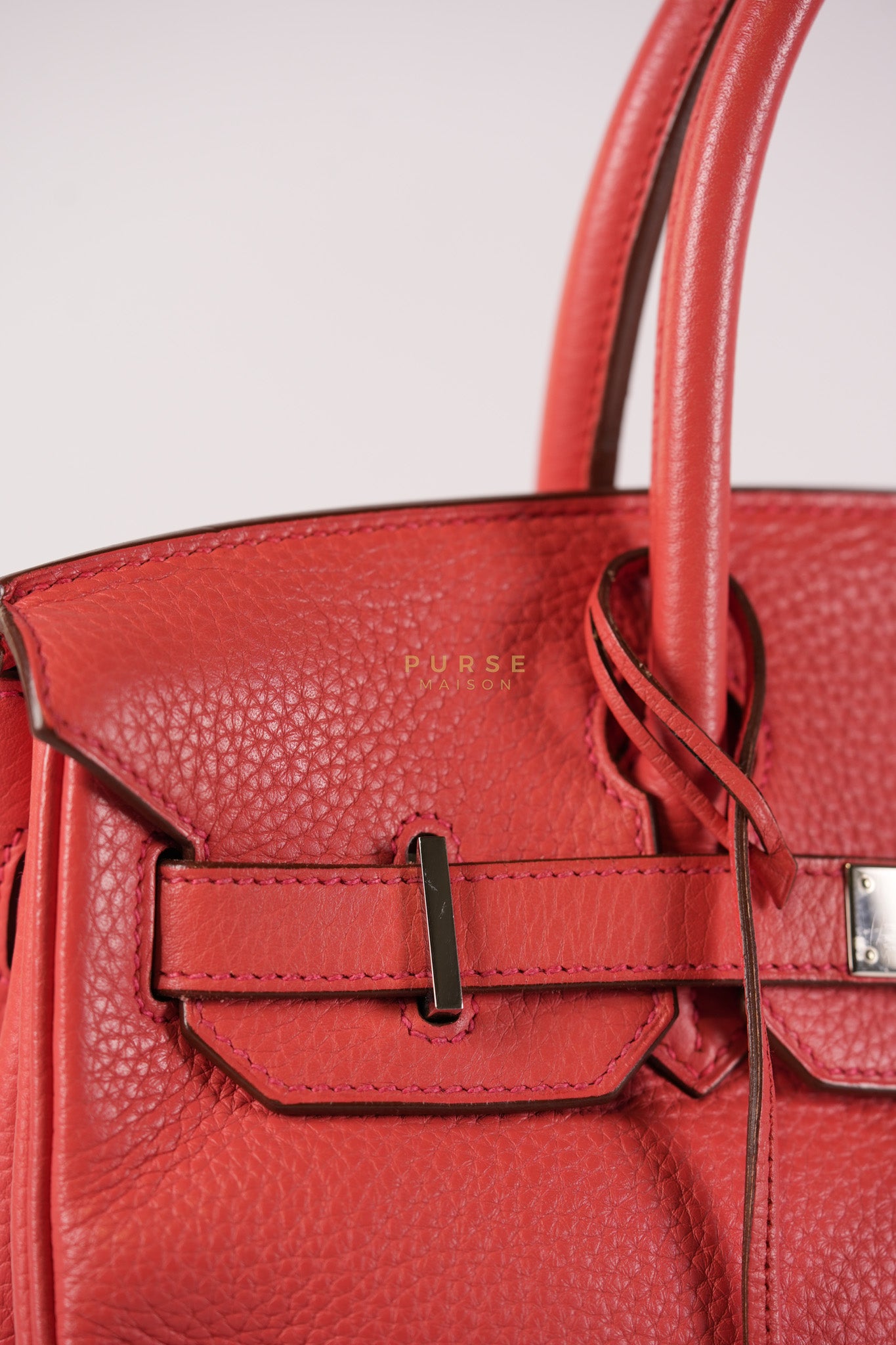 Birkin 30 in Bougainvillier Clemence Leather Palladium Hardware Stamp N Square (2010) | Purse Maison Luxury Bags Shop