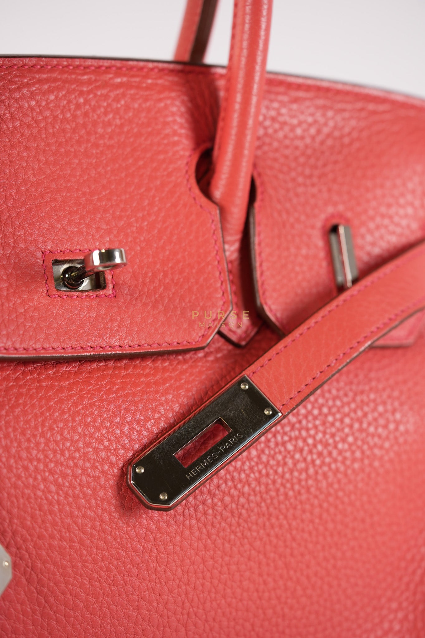 Birkin 30 in Bougainvillier Clemence Leather Palladium Hardware Stamp N Square (2010) | Purse Maison Luxury Bags Shop