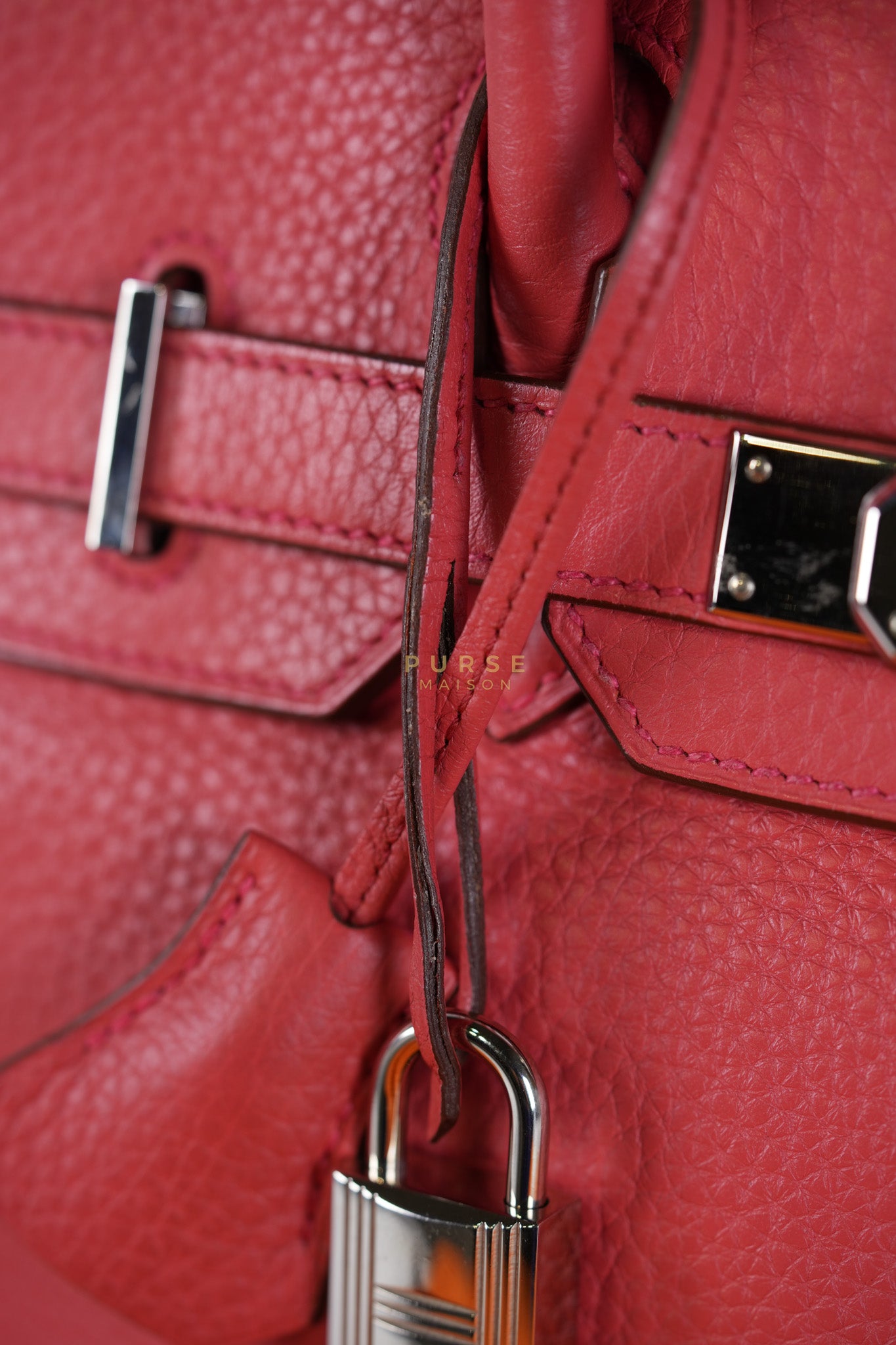 Birkin 30 in Bougainvillier Clemence Leather Palladium Hardware Stamp N Square (2010) | Purse Maison Luxury Bags Shop