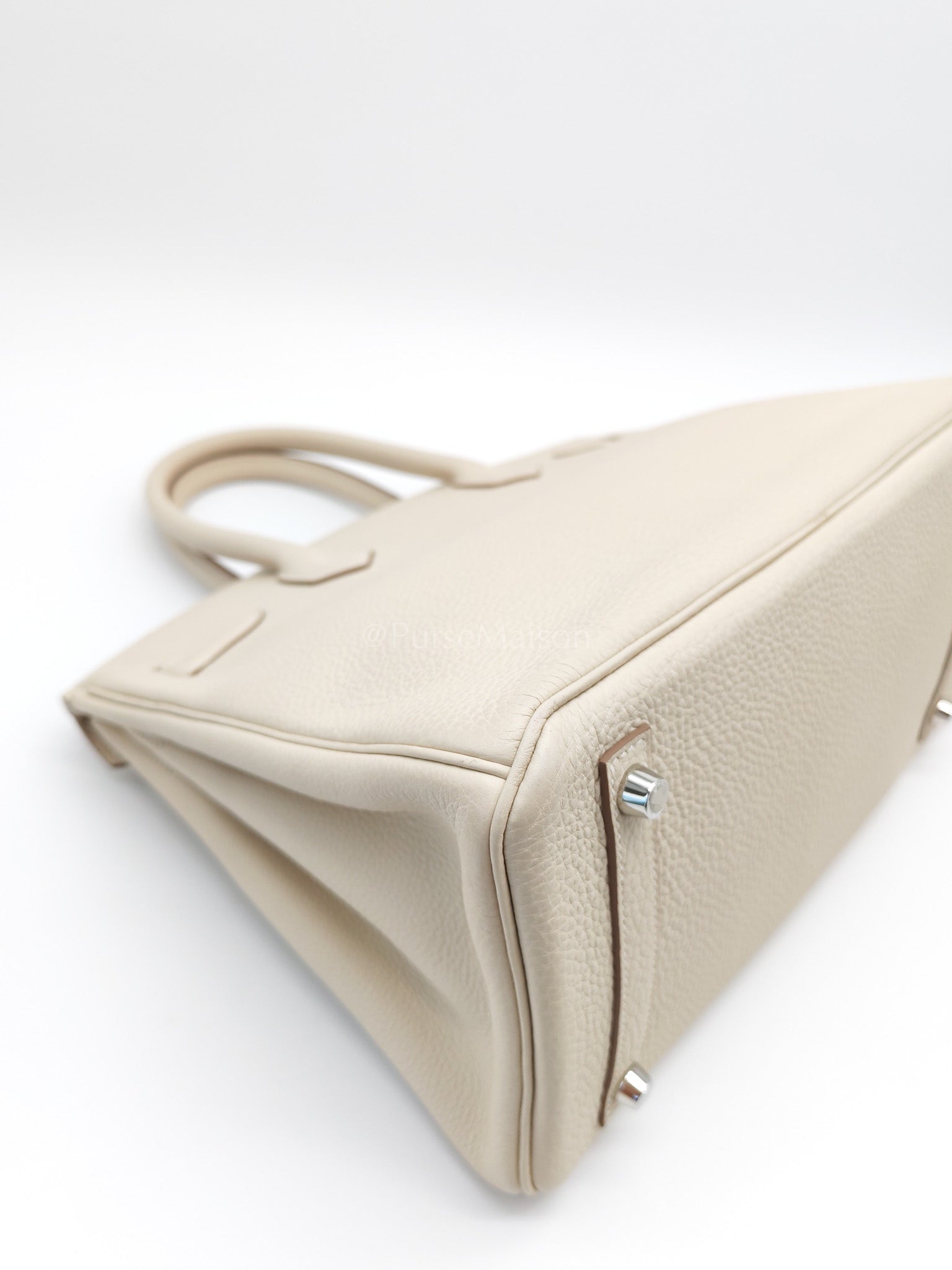 Birkin 30 in Craie Togo Leather Palladium Hardware Stamp C(2018) w/ Free Twilly | Purse Maison Luxury Bags Shop