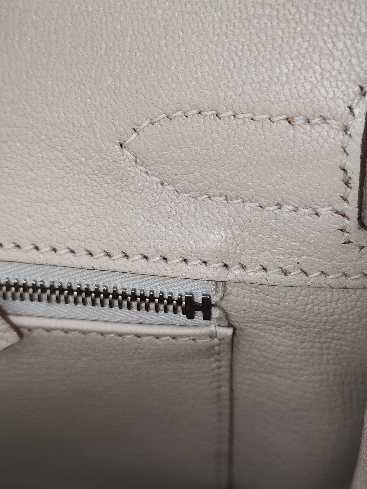 Birkin 30 in Craie Togo Leather Palladium Hardware Stamp C(2018) w/ Free Twilly | Purse Maison Luxury Bags Shop