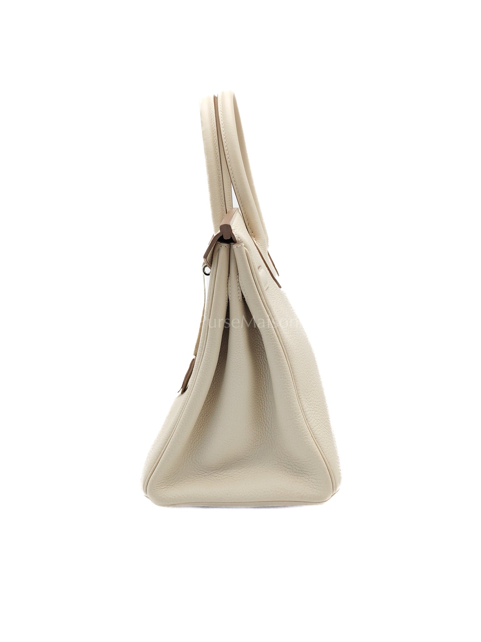 Birkin 30 in Craie Togo Leather Palladium Hardware Stamp C(2018) w/ Free Twilly | Purse Maison Luxury Bags Shop