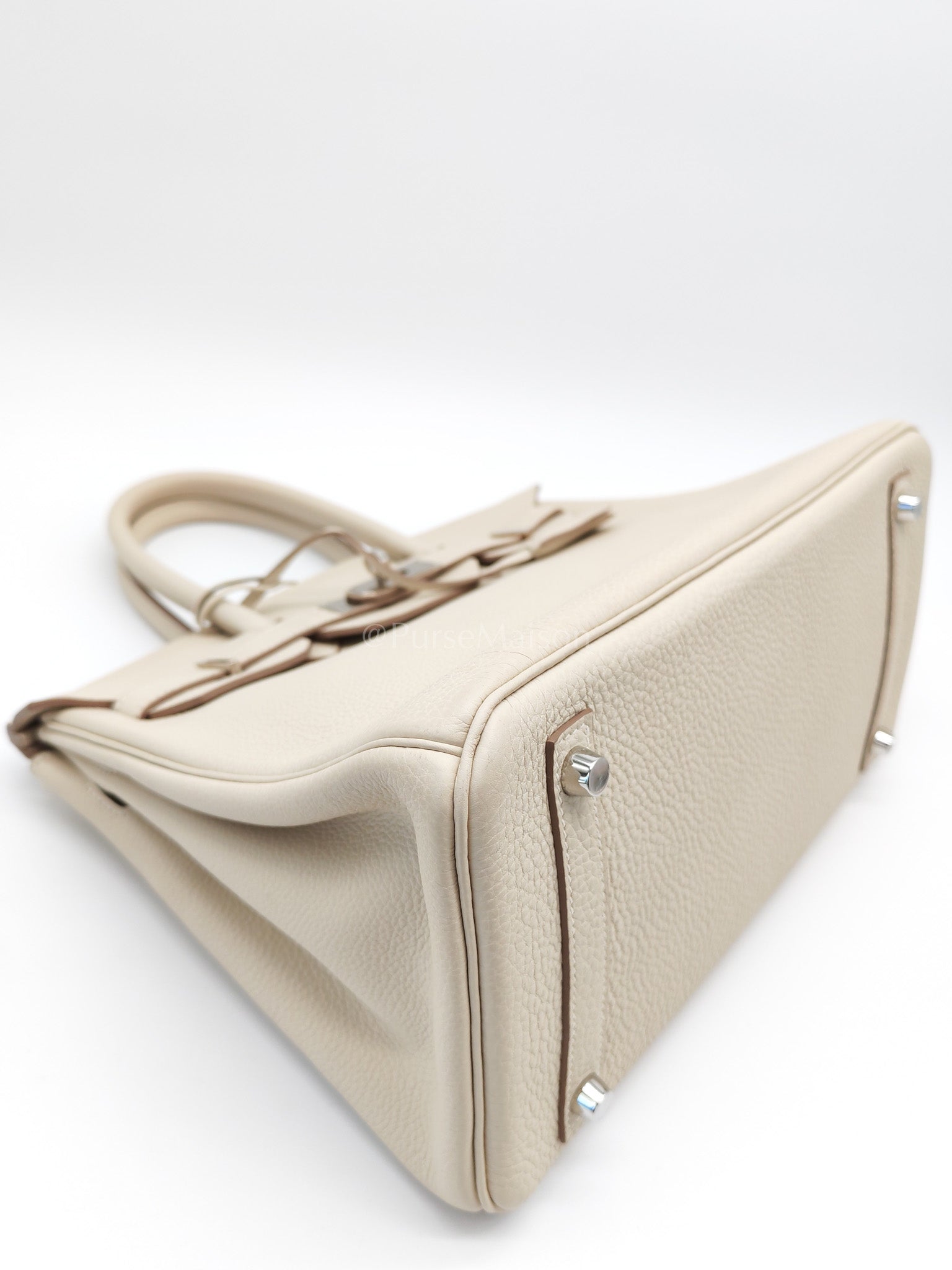 Birkin 30 in Craie Togo Leather Palladium Hardware Stamp C(2018) w/ Free Twilly | Purse Maison Luxury Bags Shop