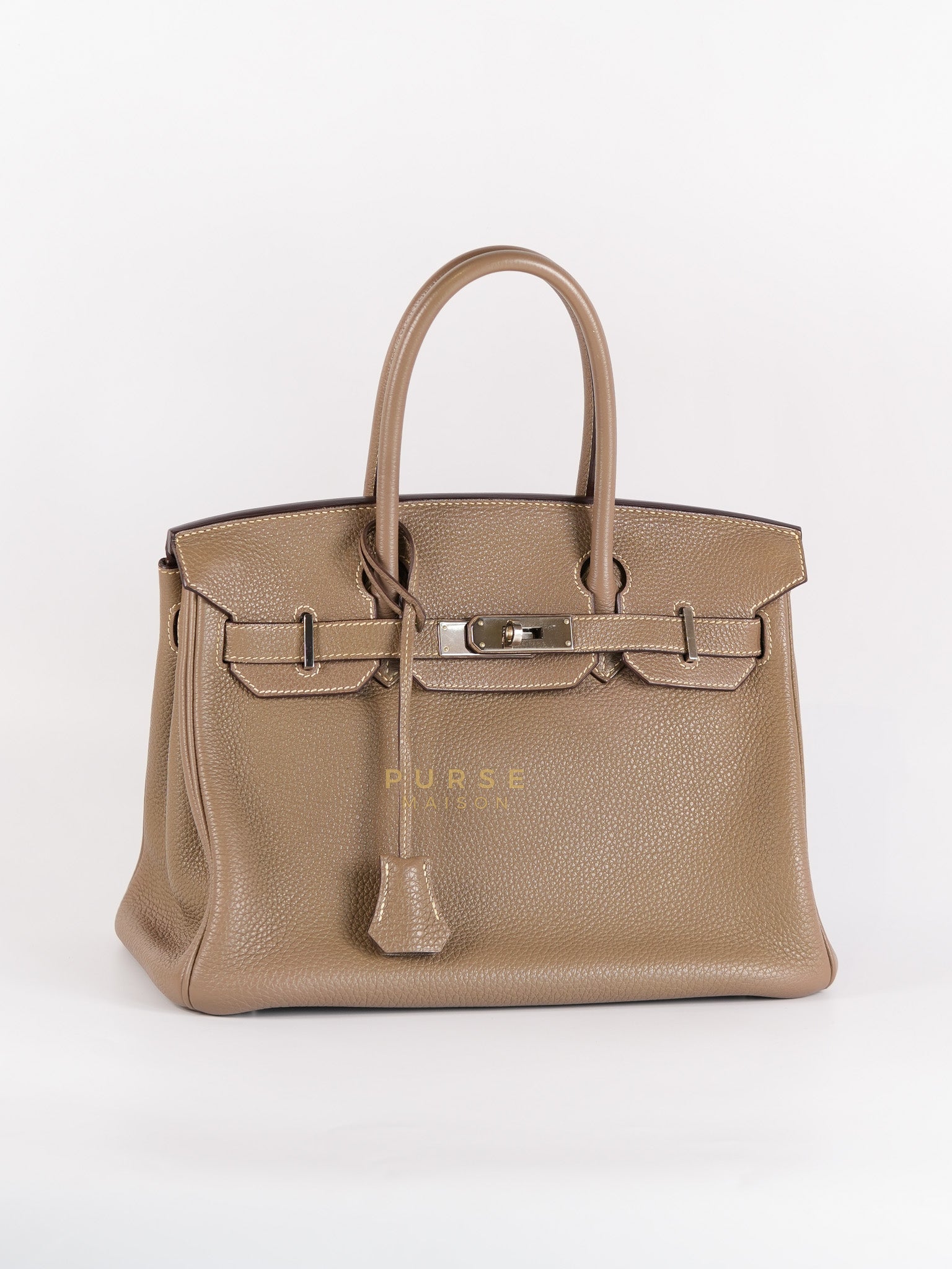 Birkin 30 in Etoupe Togo Leather Palladium Hardware Stamp O Square (2011) | Purse Maison Luxury Bags Shop