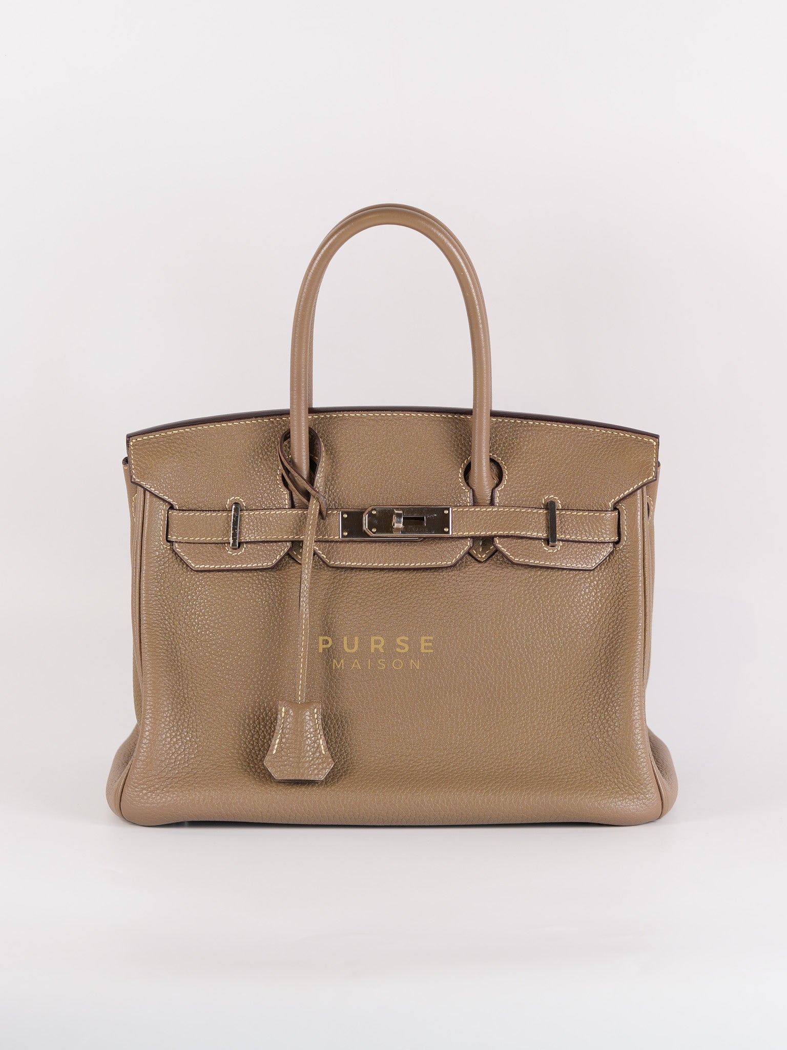 Birkin 30 in Etoupe Togo Leather Palladium Hardware Stamp O Square (2011) | Purse Maison Luxury Bags Shop