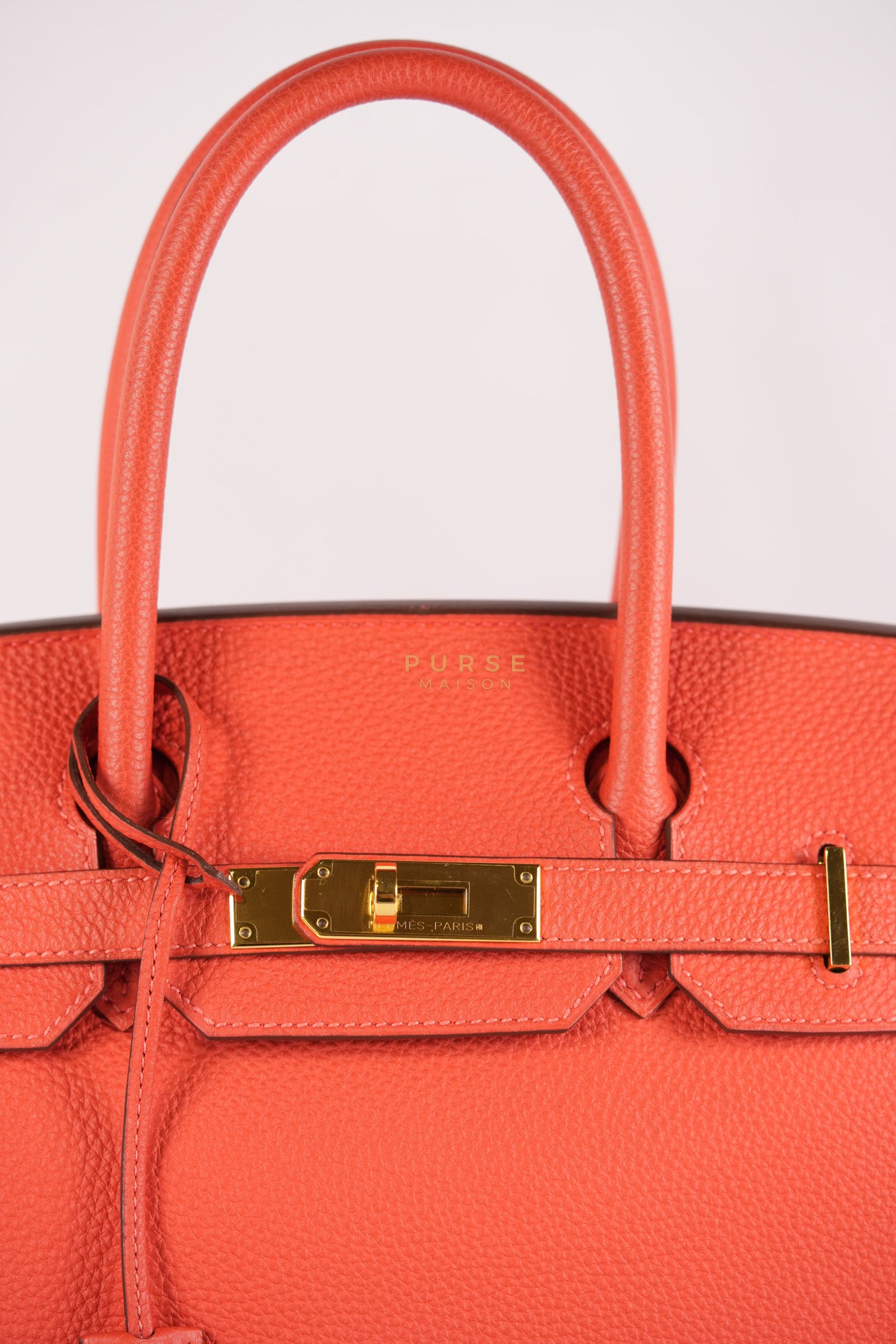 Birkin 30 in Rose Jaipur Togo Leather Gold Hardware Stamp R Square(2014) | Purse Maison Luxury Bags Shop
