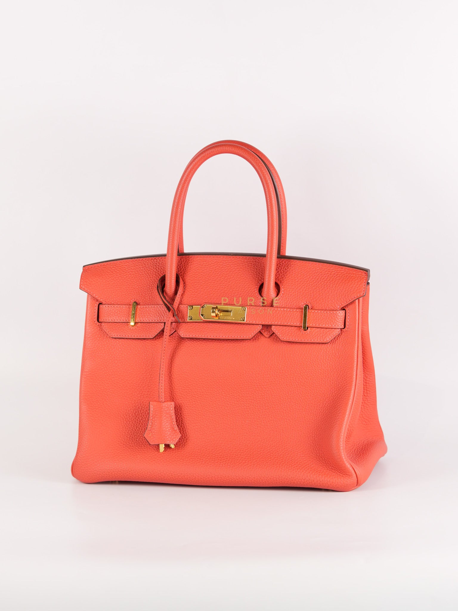 Birkin 30 in Rose Jaipur Togo Leather Gold Hardware Stamp R Square(2014) | Purse Maison Luxury Bags Shop