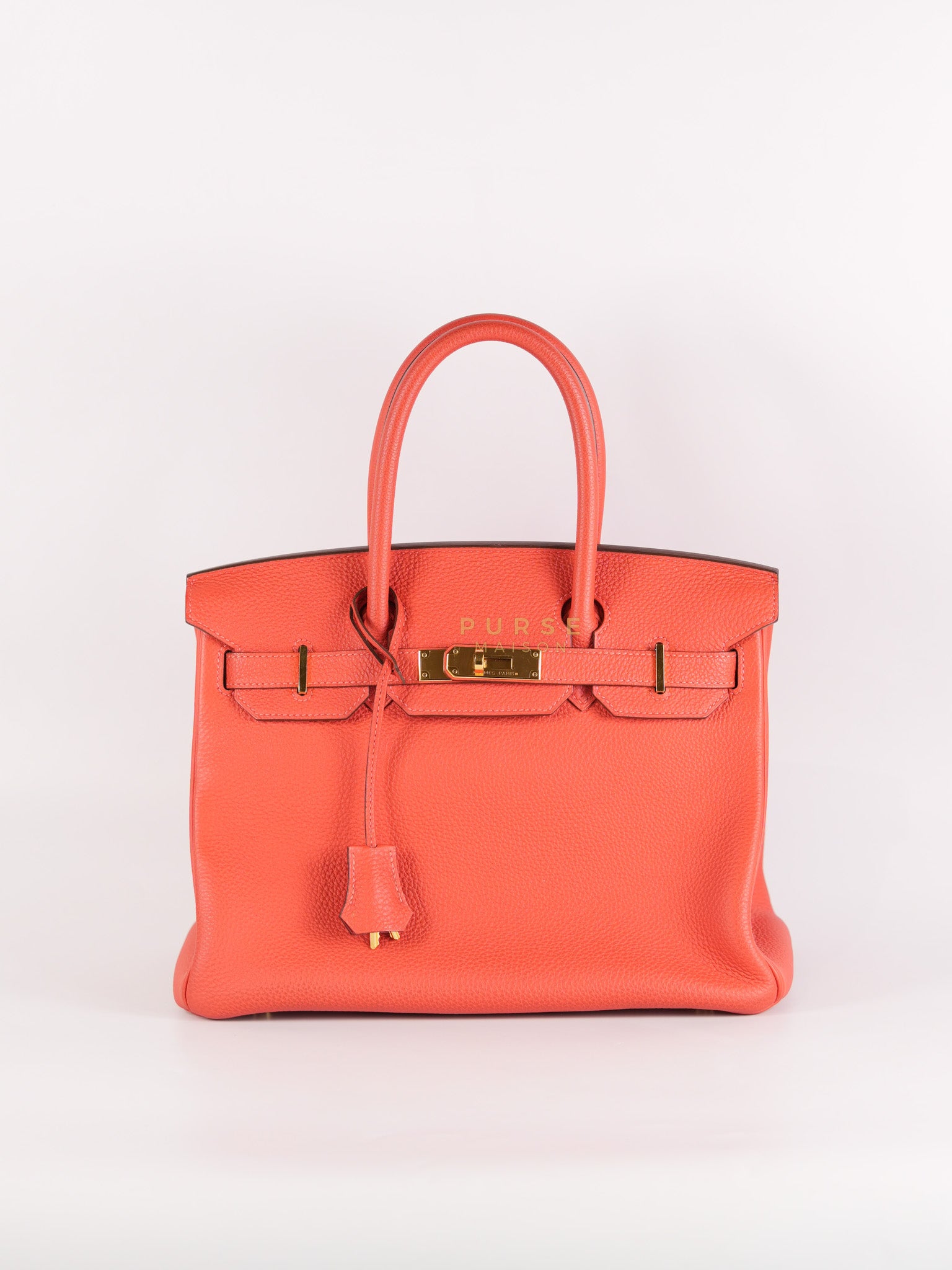 Birkin 30 in Rose Jaipur Togo Leather Gold Hardware Stamp R Square(2014) | Purse Maison Luxury Bags Shop