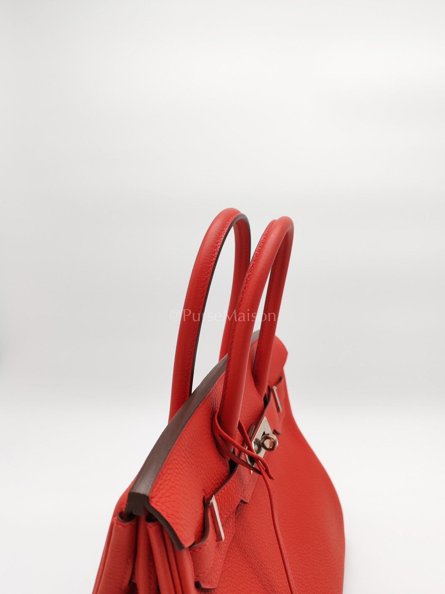 Birkin 30 in Rouge Pivoine Togo Leather Palladium Hardware Stamp A(2017) | Purse Maison Luxury Bags Shop